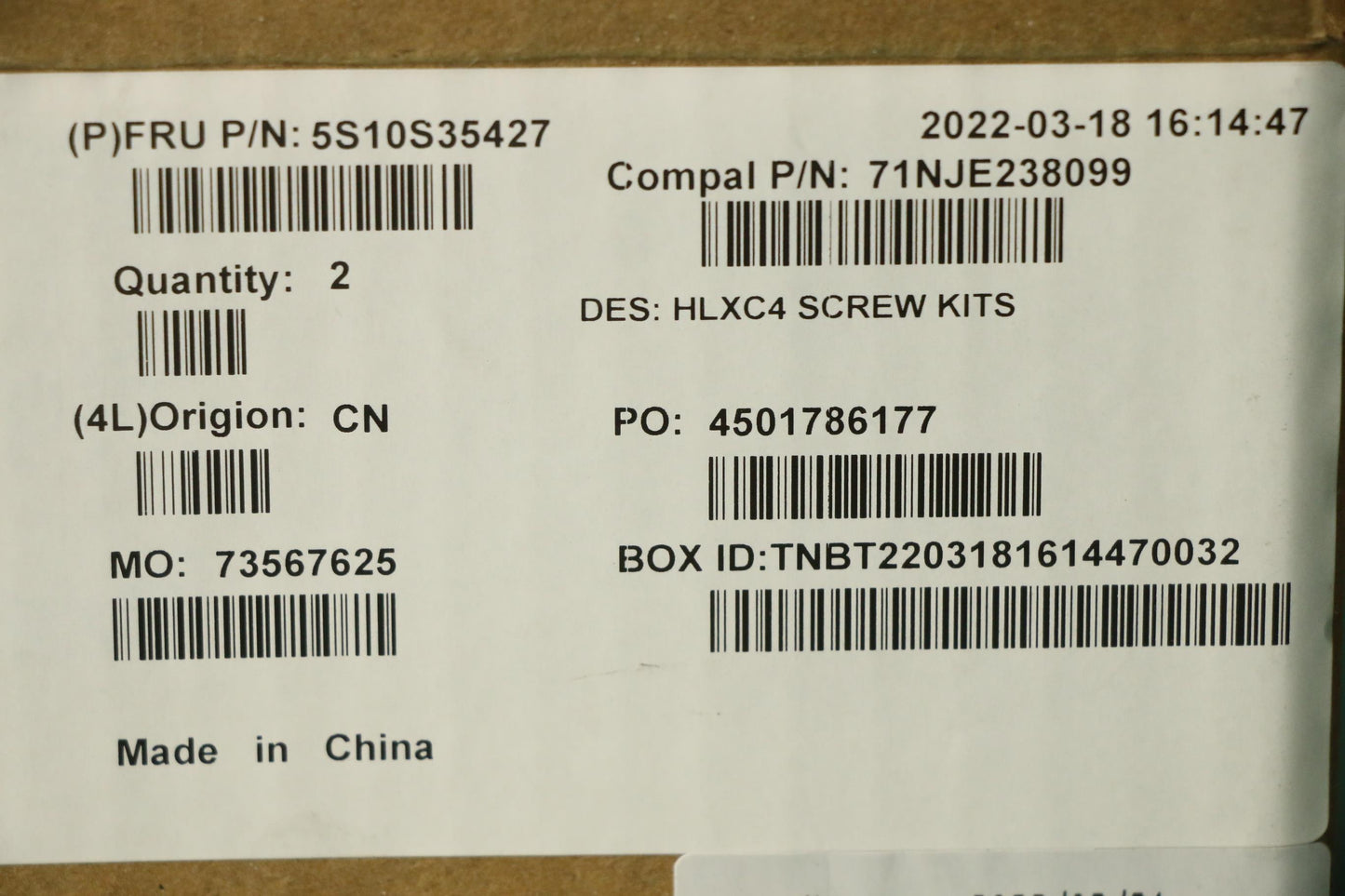 Lenovo Screw Screw Pack C 21Dm - 5S10S35427