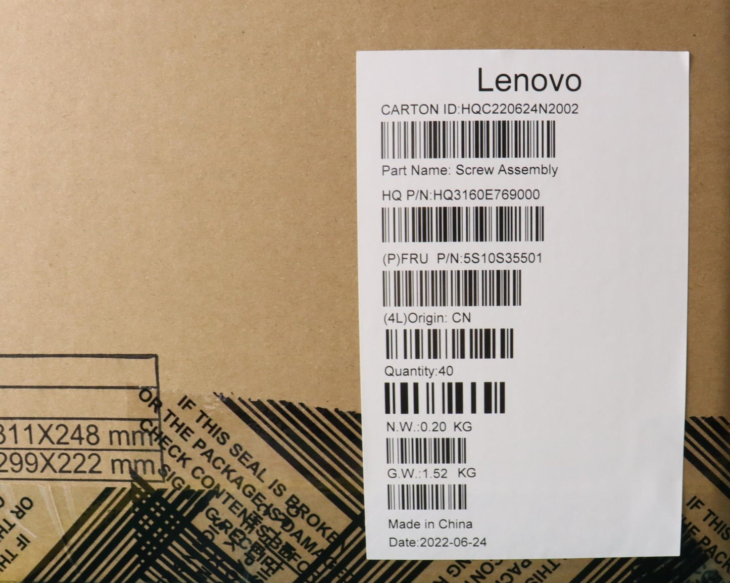 Lenovo Screw Screw Pack H 82Va - 5S10S35501