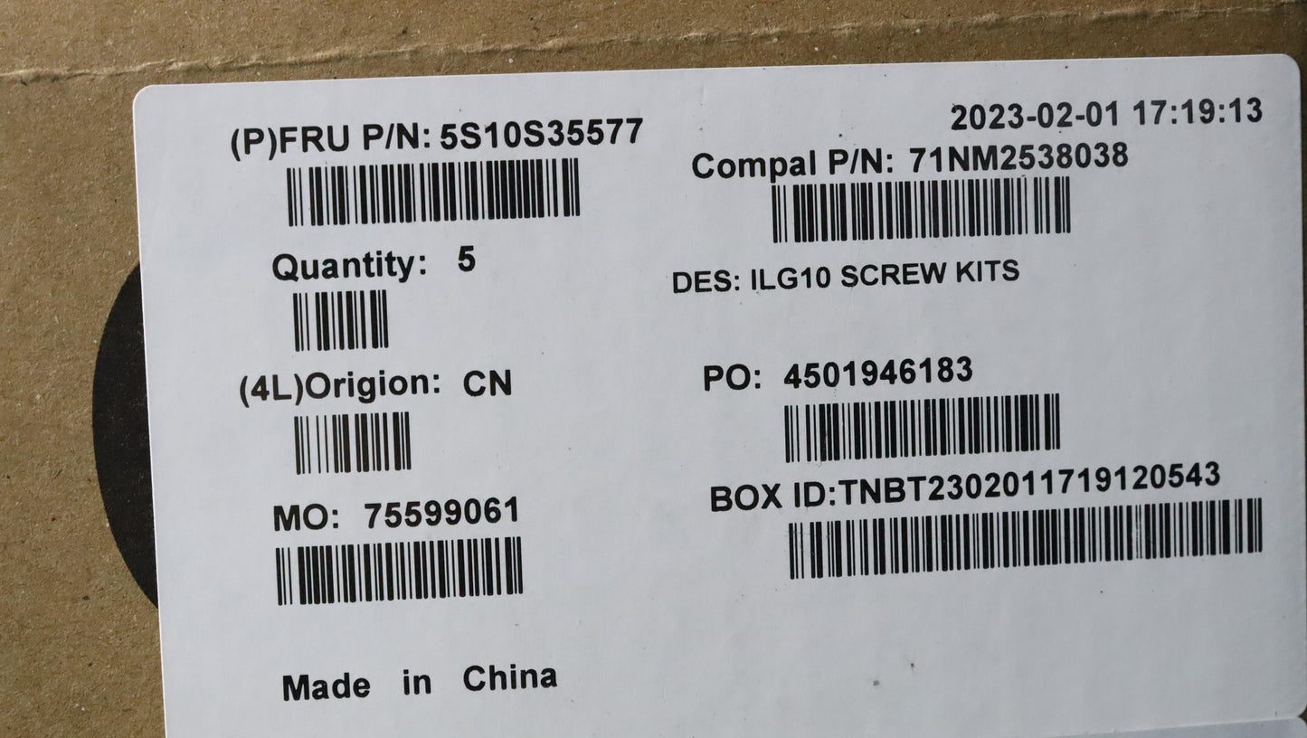 Lenovo Screw Screw Pack C 82Xv - 5S10S35577