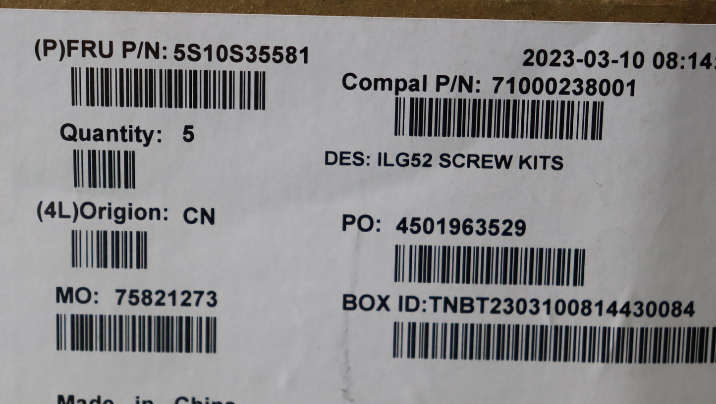 Lenovo Screw Screw Pack C 82Xu - 5S10S35581