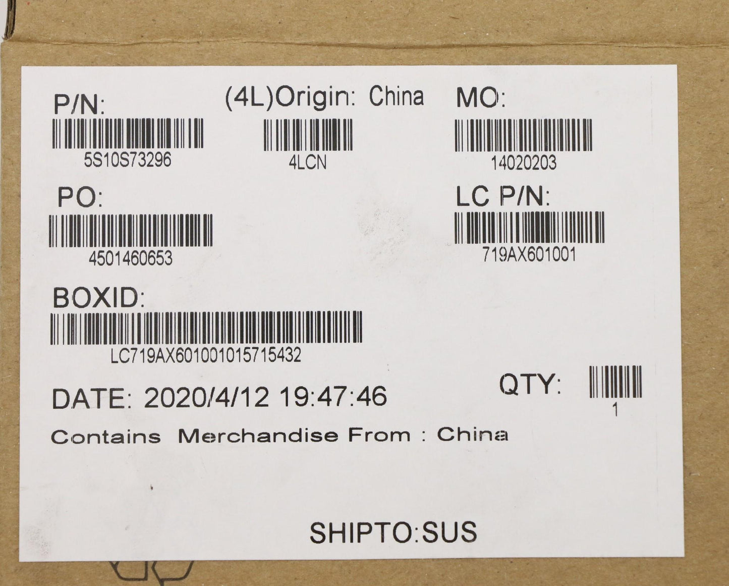Lenovo Screw Kits, Label Kits, Misc K - 5S10S73296
