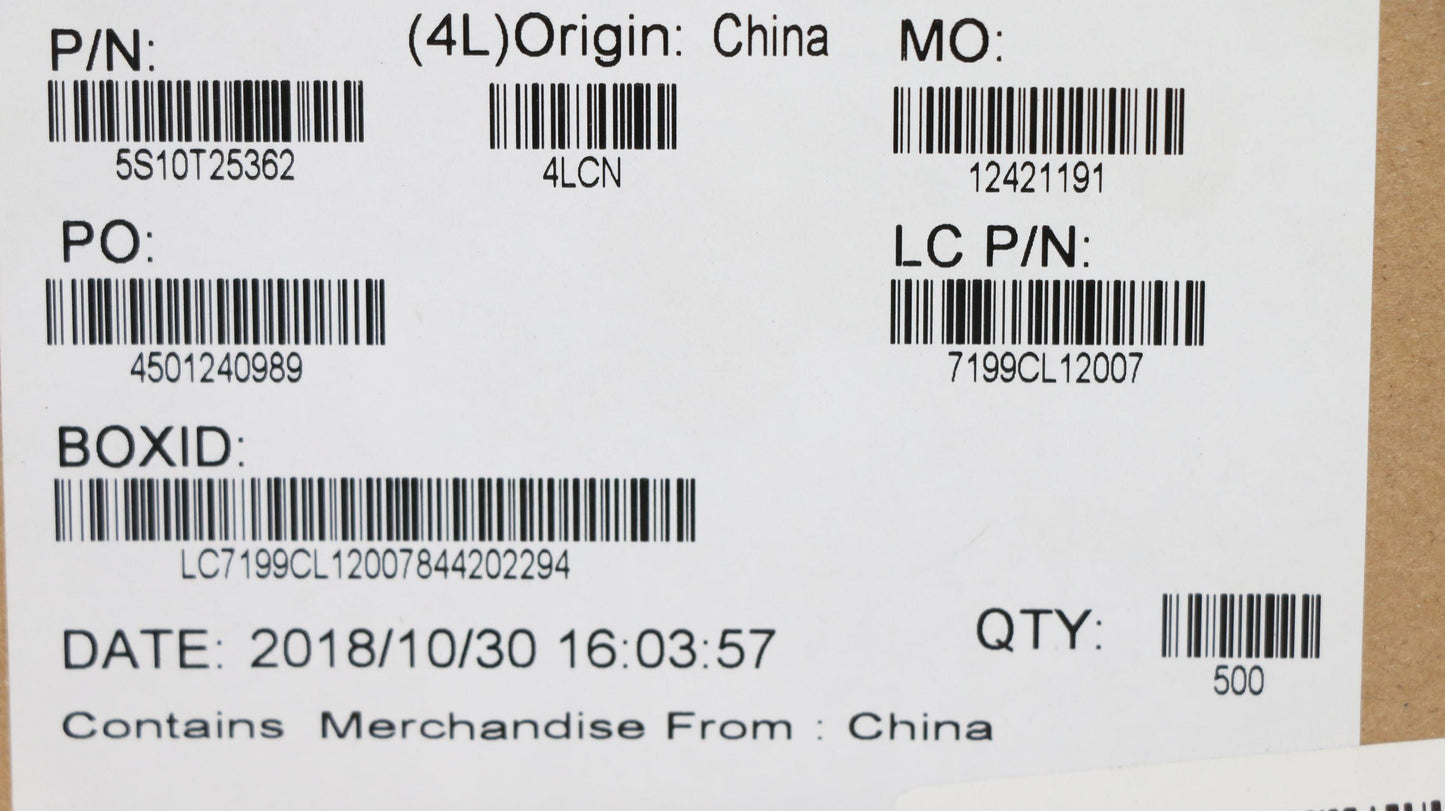 Lenovo Screw 2.0D 2.0L K 5.5D 0.5T Bn - 5S10T25362