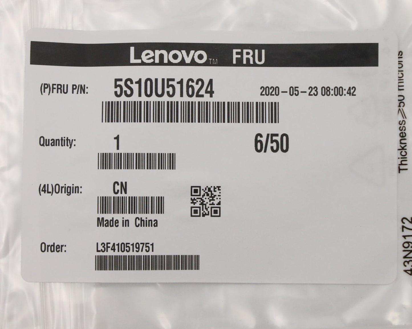 Lenovo Screw Kits, Label Kits, Misc K - 5S10U51624