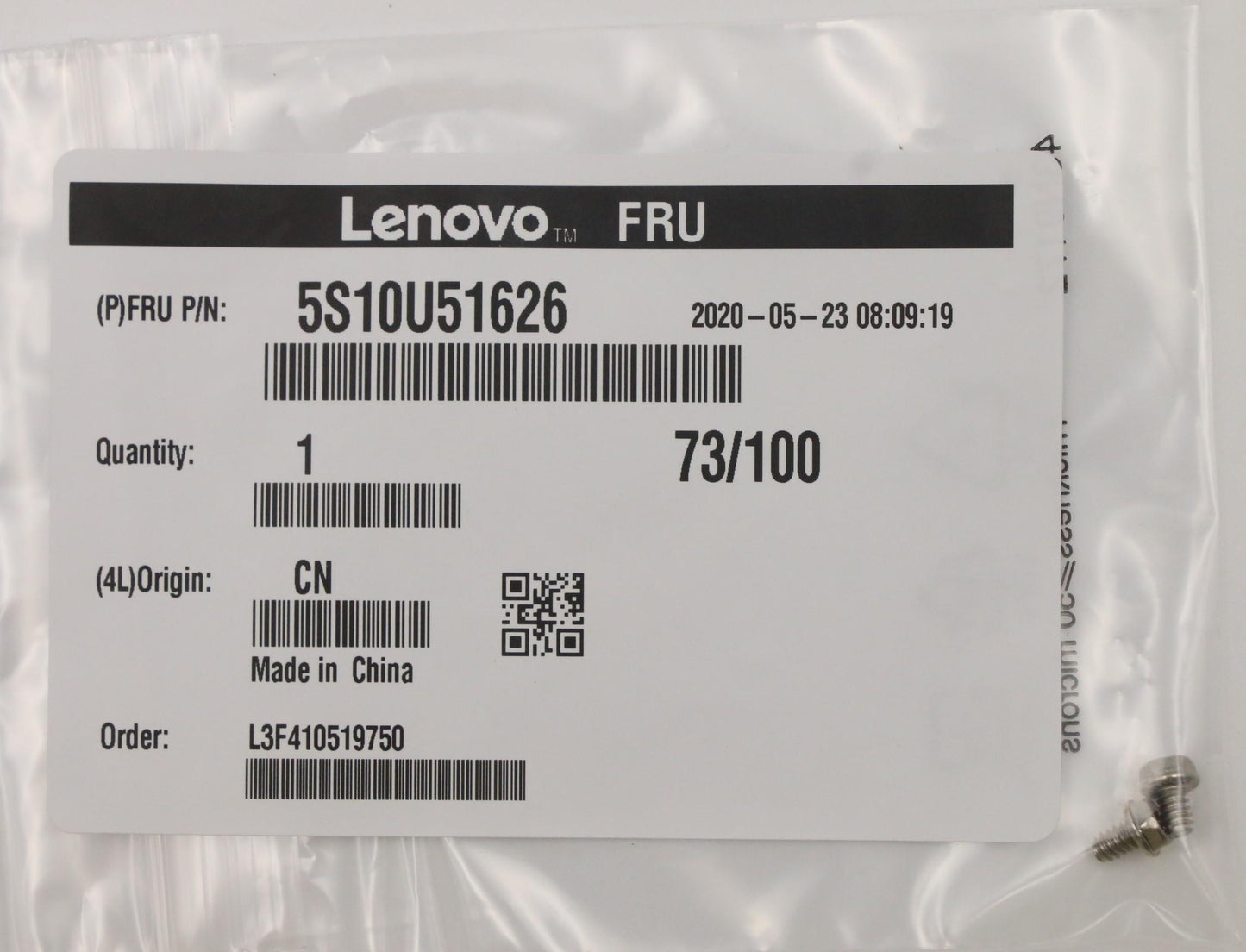 Lenovo Screw Kits, Label Kits, Misc K - 5S10U51626