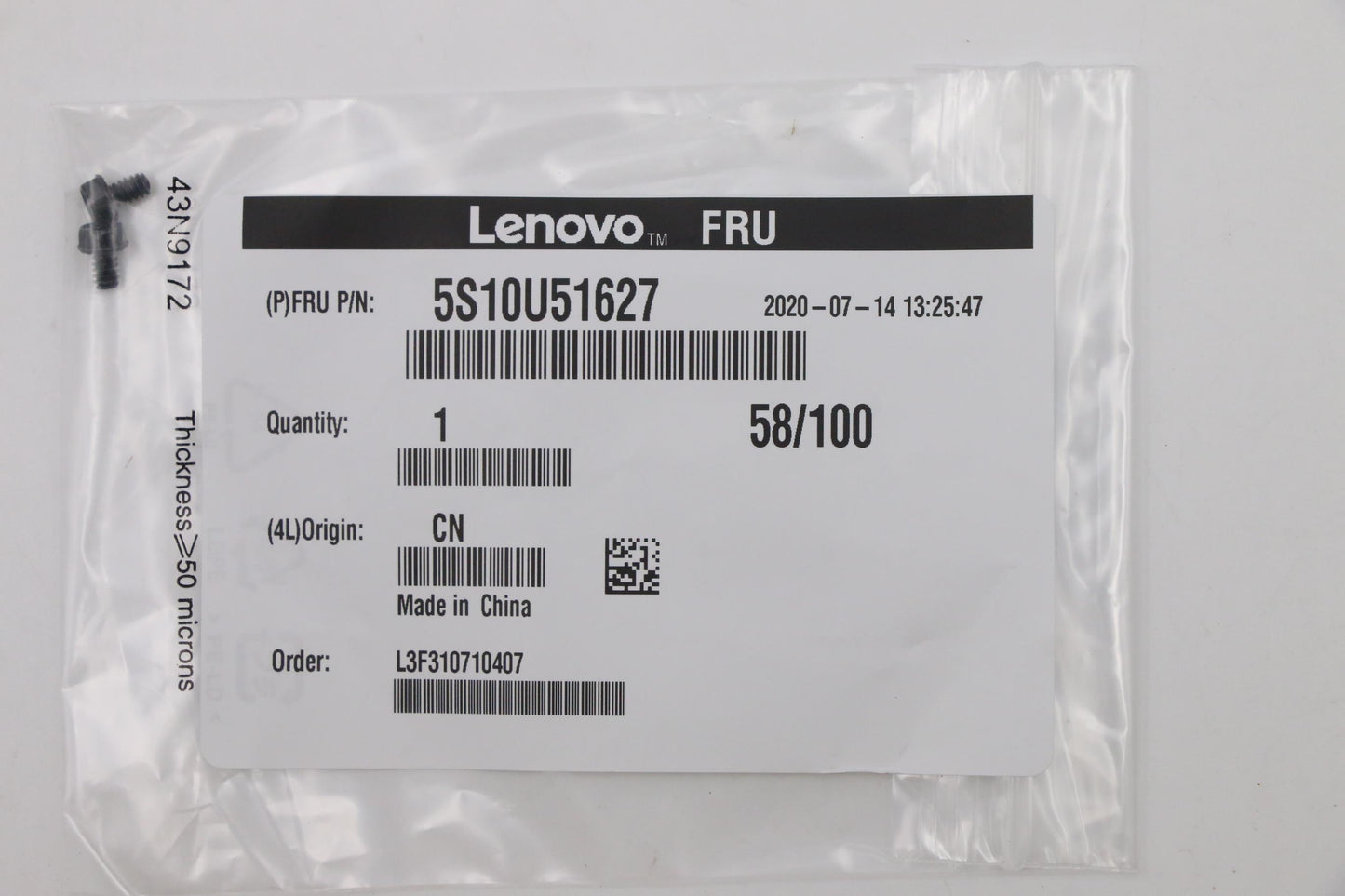 Lenovo Screw #6-32Xl8Hexheadblack - 5S10U51627