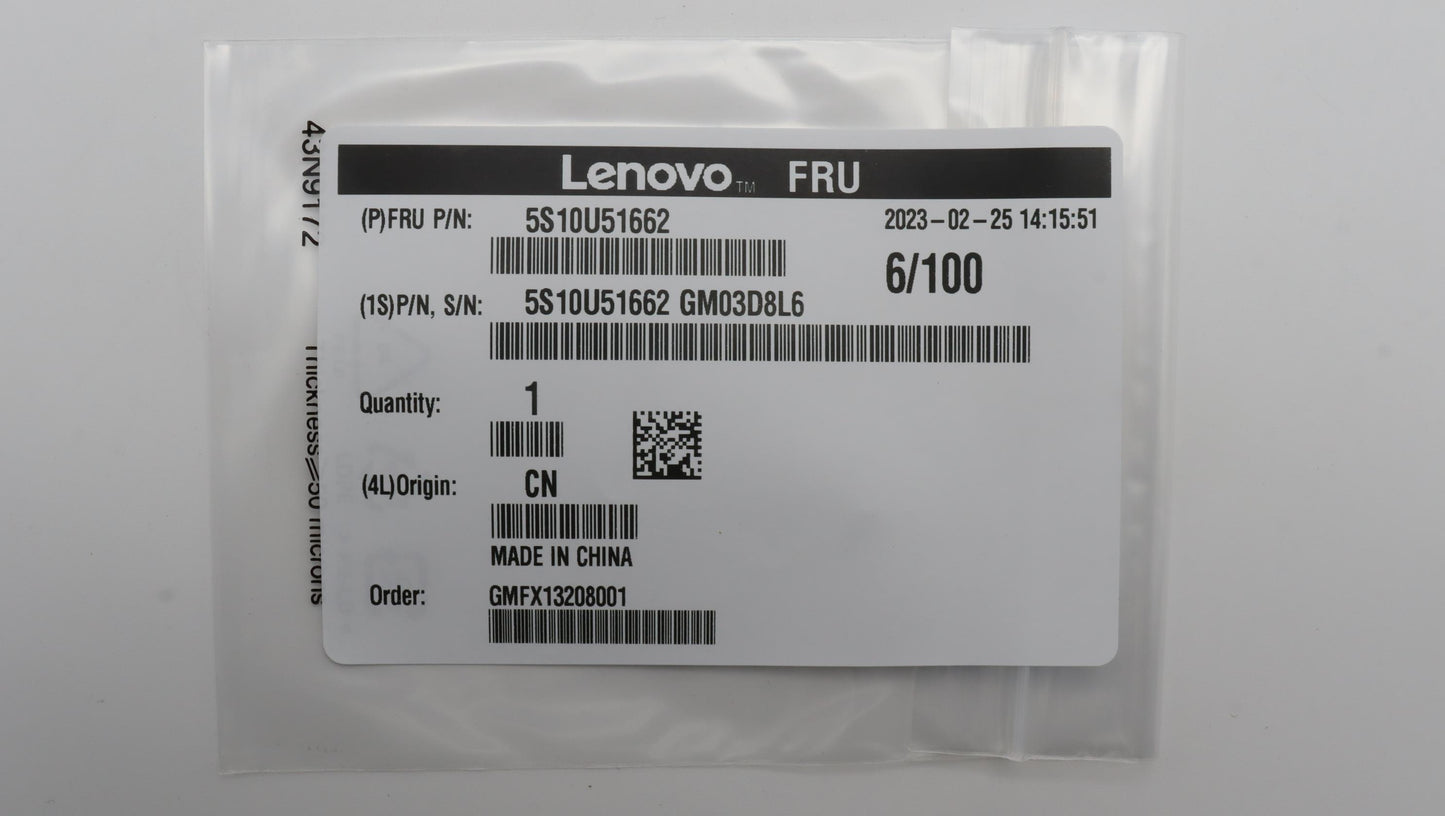 Lenovo Screw Screw M M2X6.5L,Zk Nl - 5S10U51662
