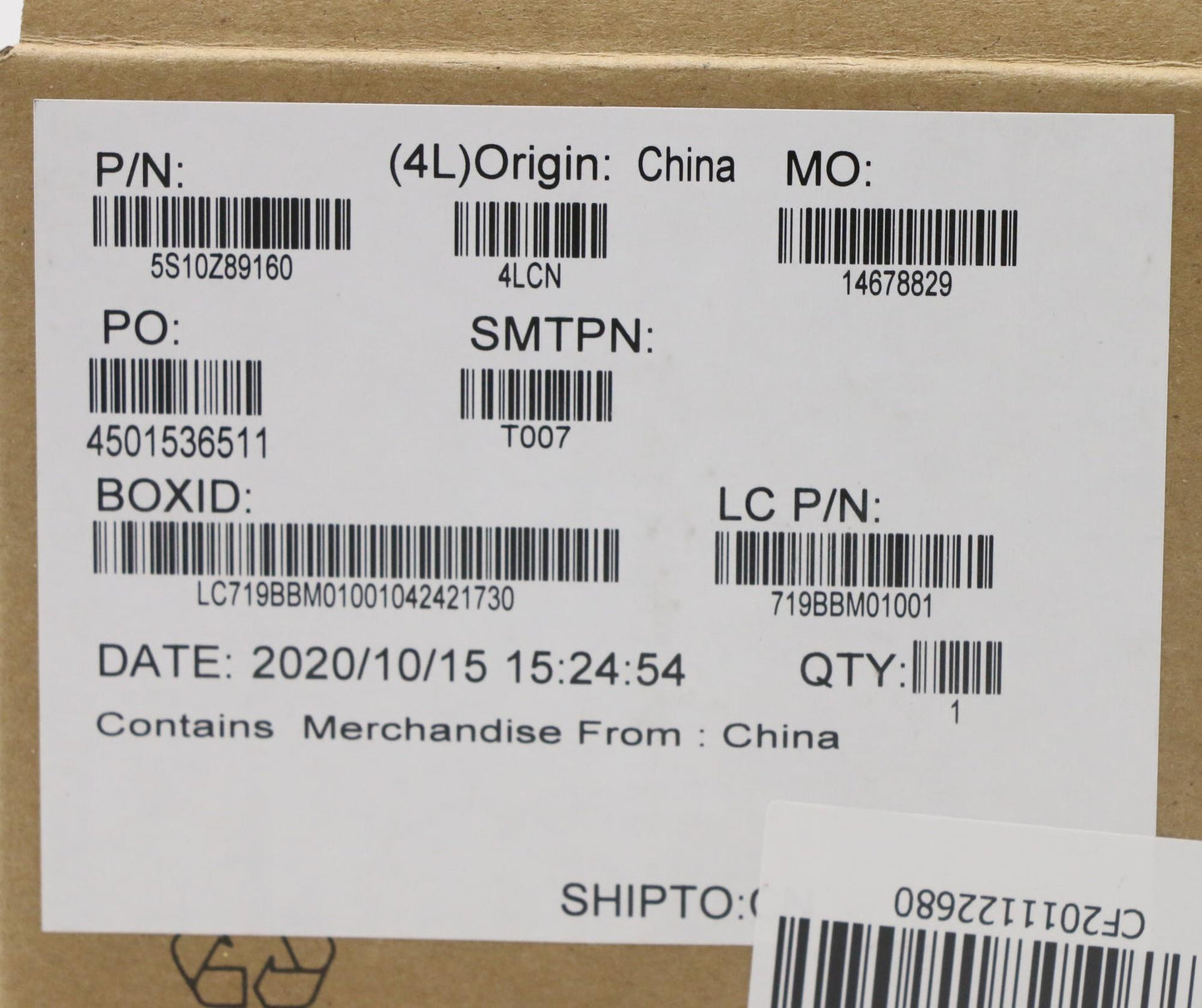 Lenovo Screw Fru Mercury 1.0 Intel Sc - 5S10Z89160