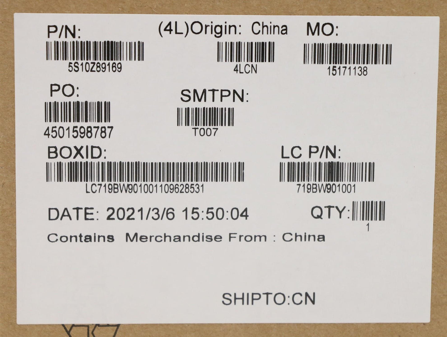 Lenovo Screw Fru Misc Kit Asm - 5S10Z89169