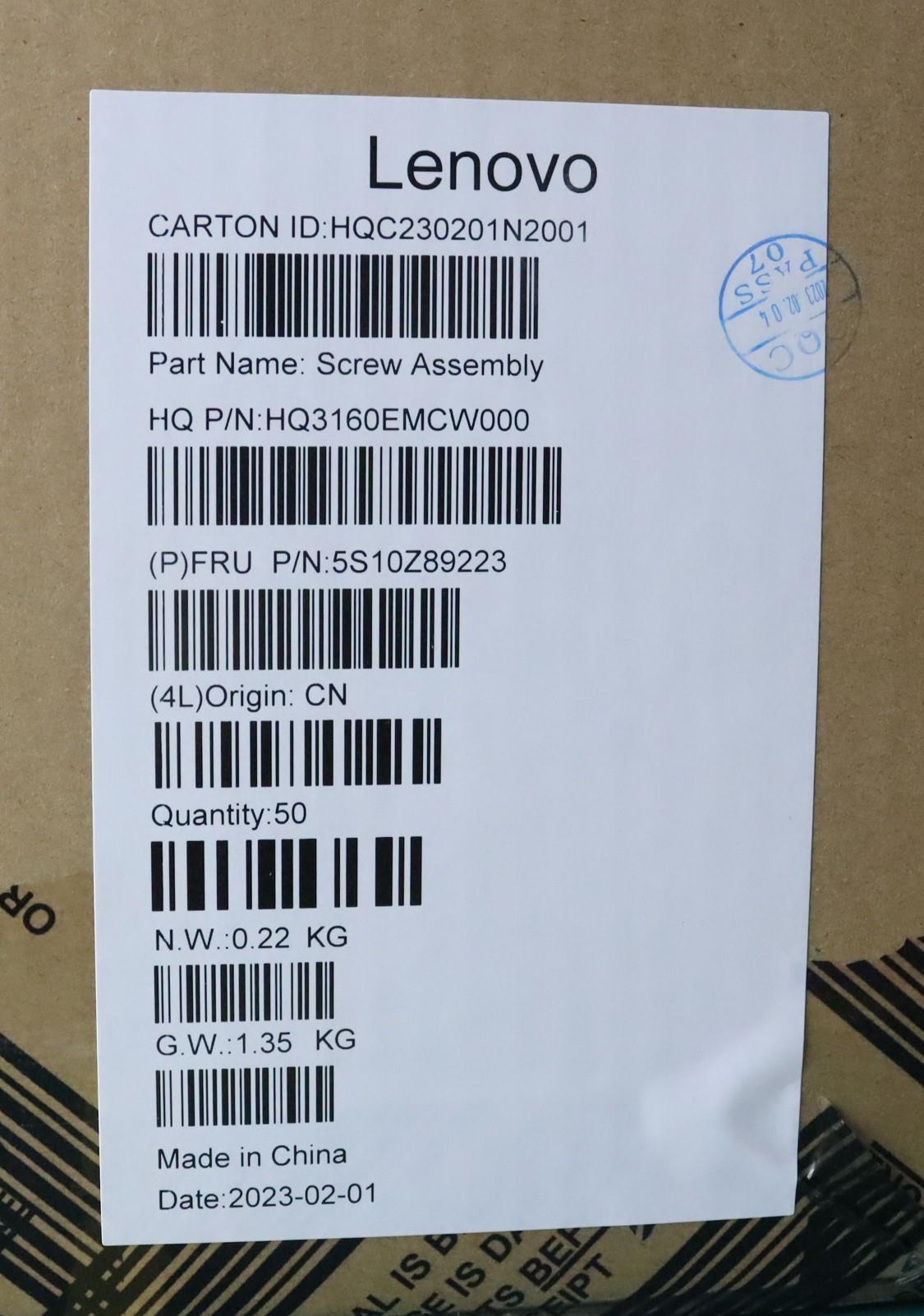 Lenovo Screw Screw Pack H 82W2 - 5S10Z89223