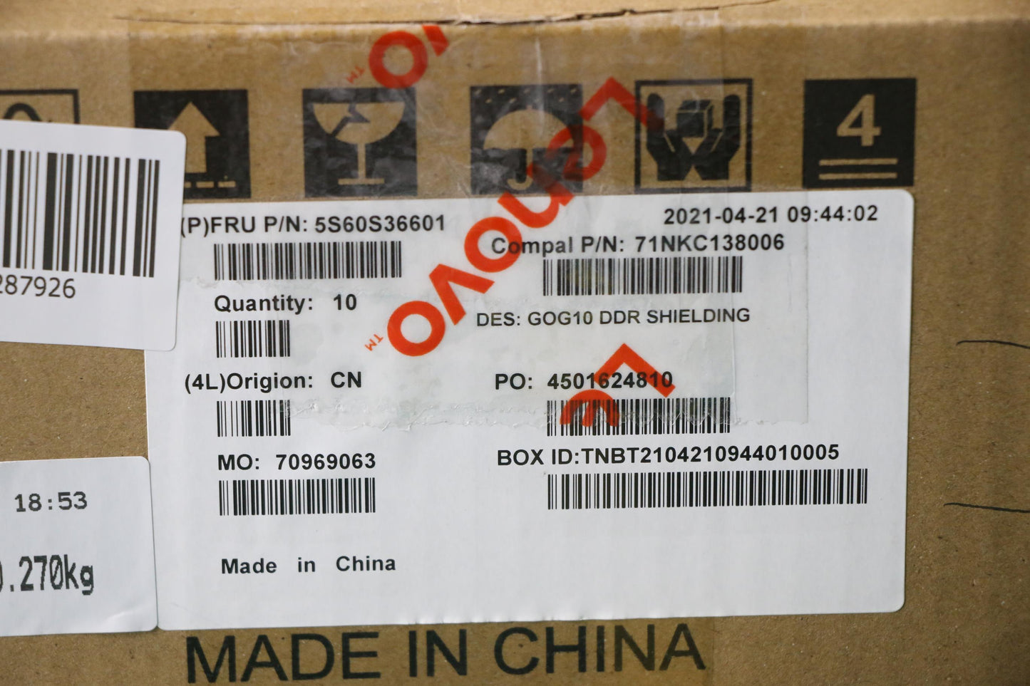 Lenovo Shield Dimm Shielding C 82K1 - 5S60S36601