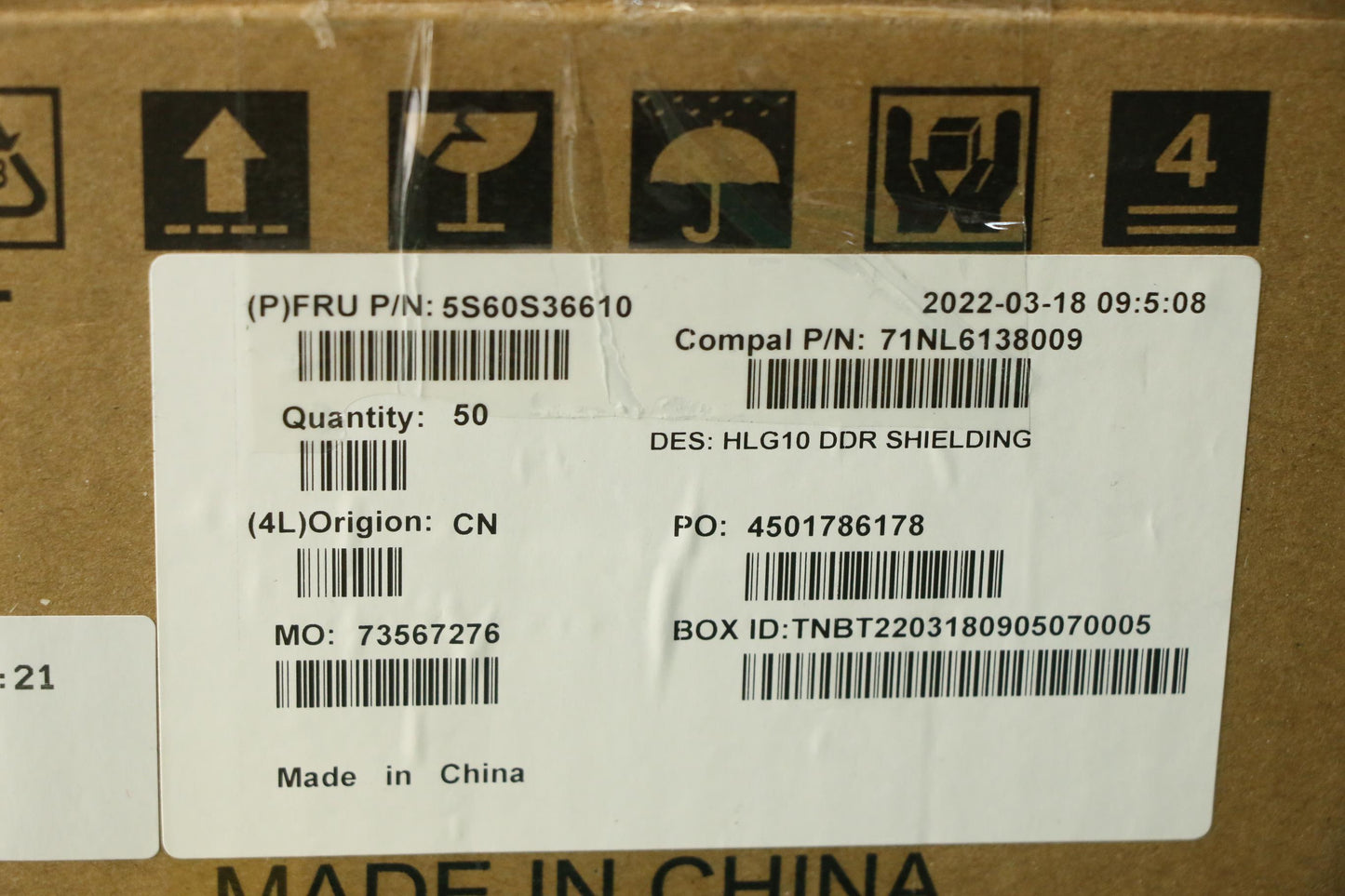 Lenovo Shield Dimm Shielding C 82S9 - 5S60S36610
