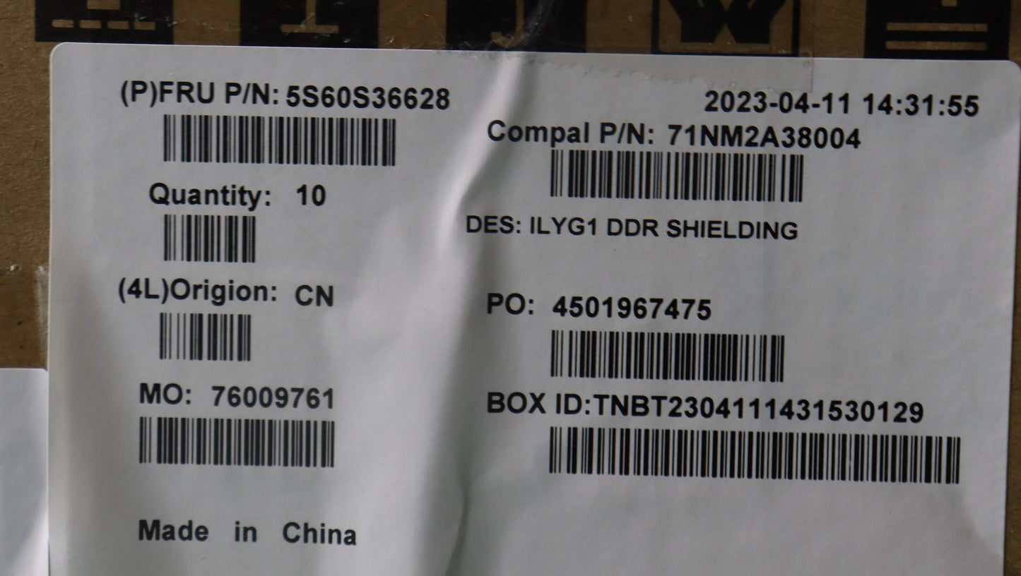 Lenovo Shield Dimm Shielding C 82Y3 - 5S60S36628