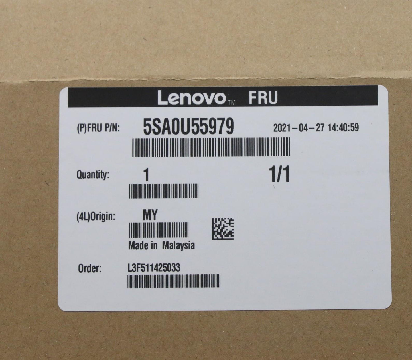 Lenovo Xeon Gd 6248 2.5Ghz 20C 27.5M - 5SA0U55979