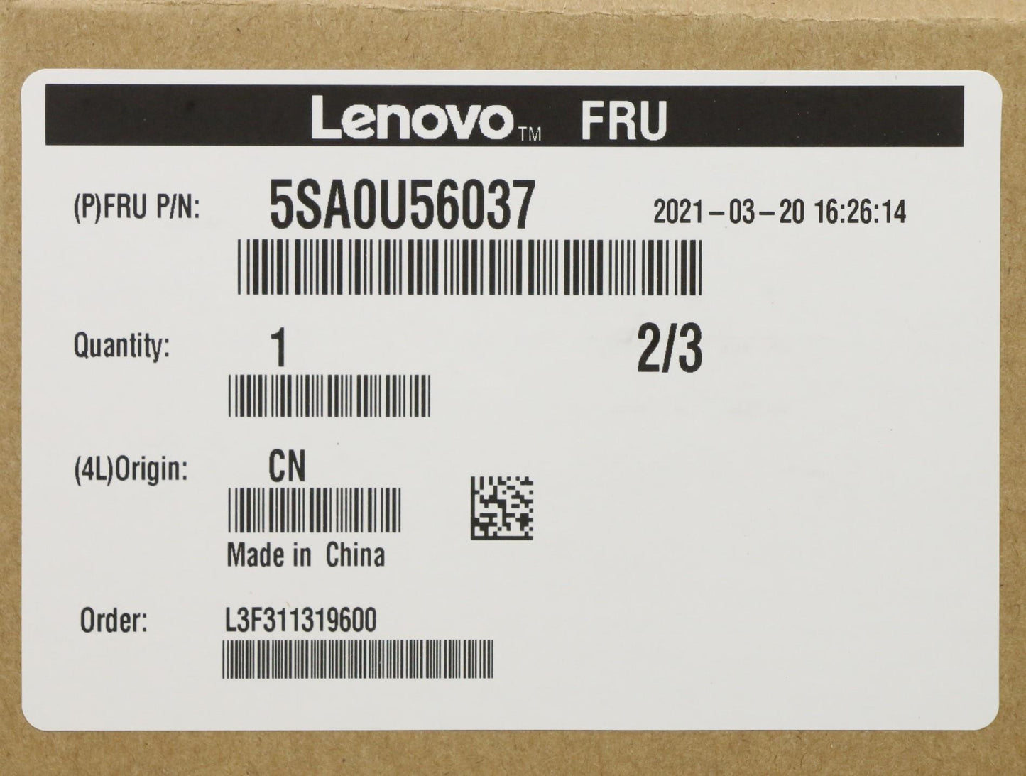 Lenovo Intel I7-9700F 3Ghz/8C/12M 65W - 5SA0U56037