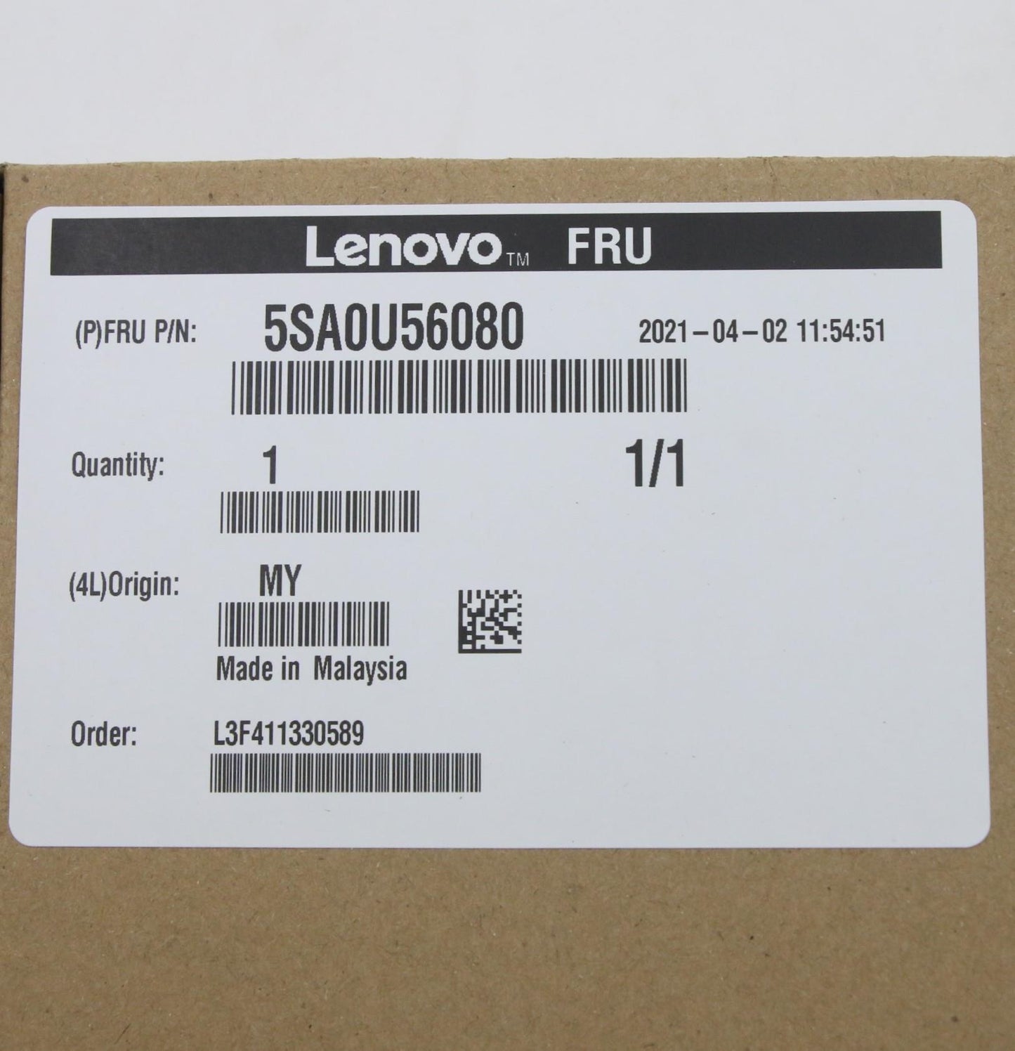 Lenovo Xeon Gd 6226 2.7G 12C 125W - 5SA0U56080