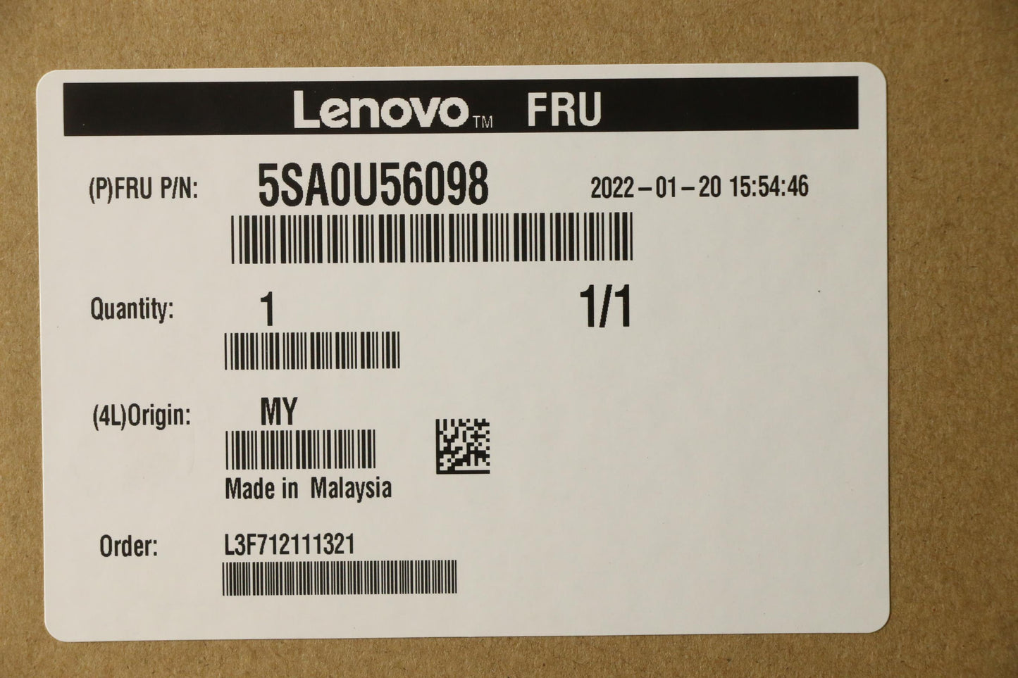 Lenovo Xeon W-3275 2.5G 28C 205W - 5SA0U56098