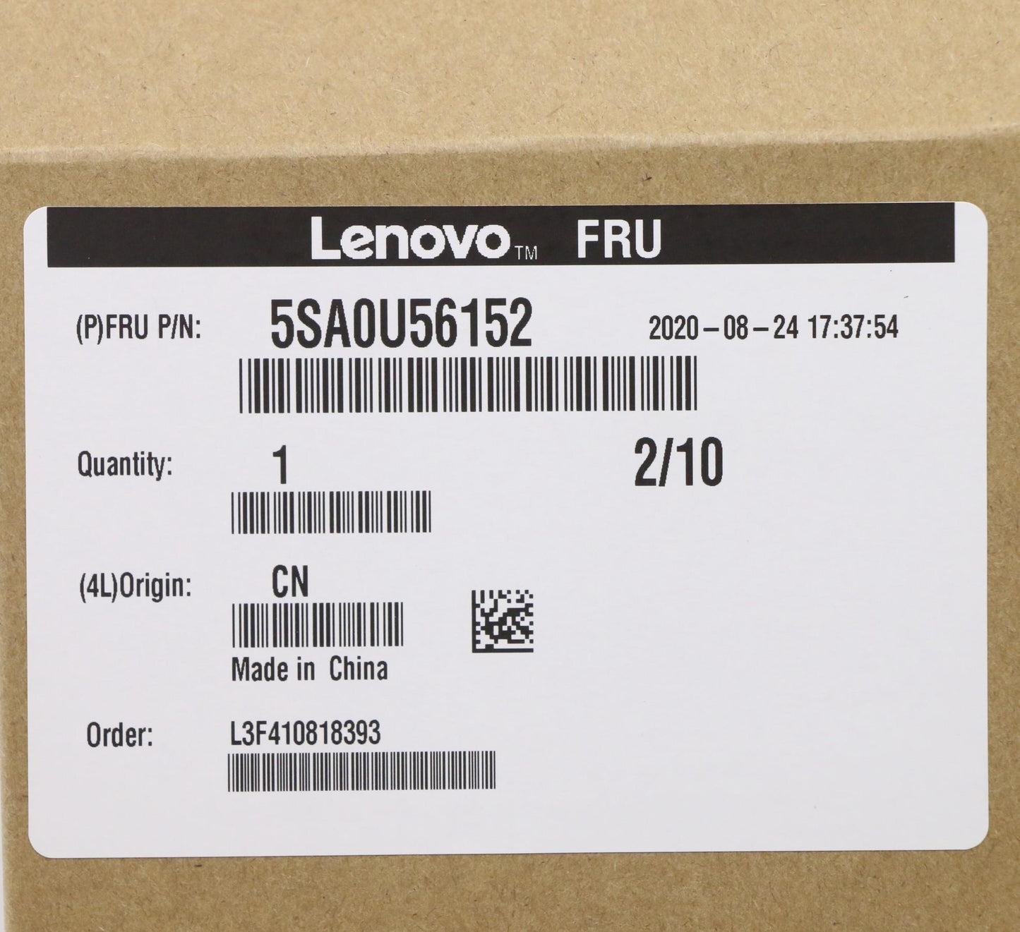 Lenovo (5SA0U56152) Intel i5-10400T 2.0GHz, 6C, 12M, 35W