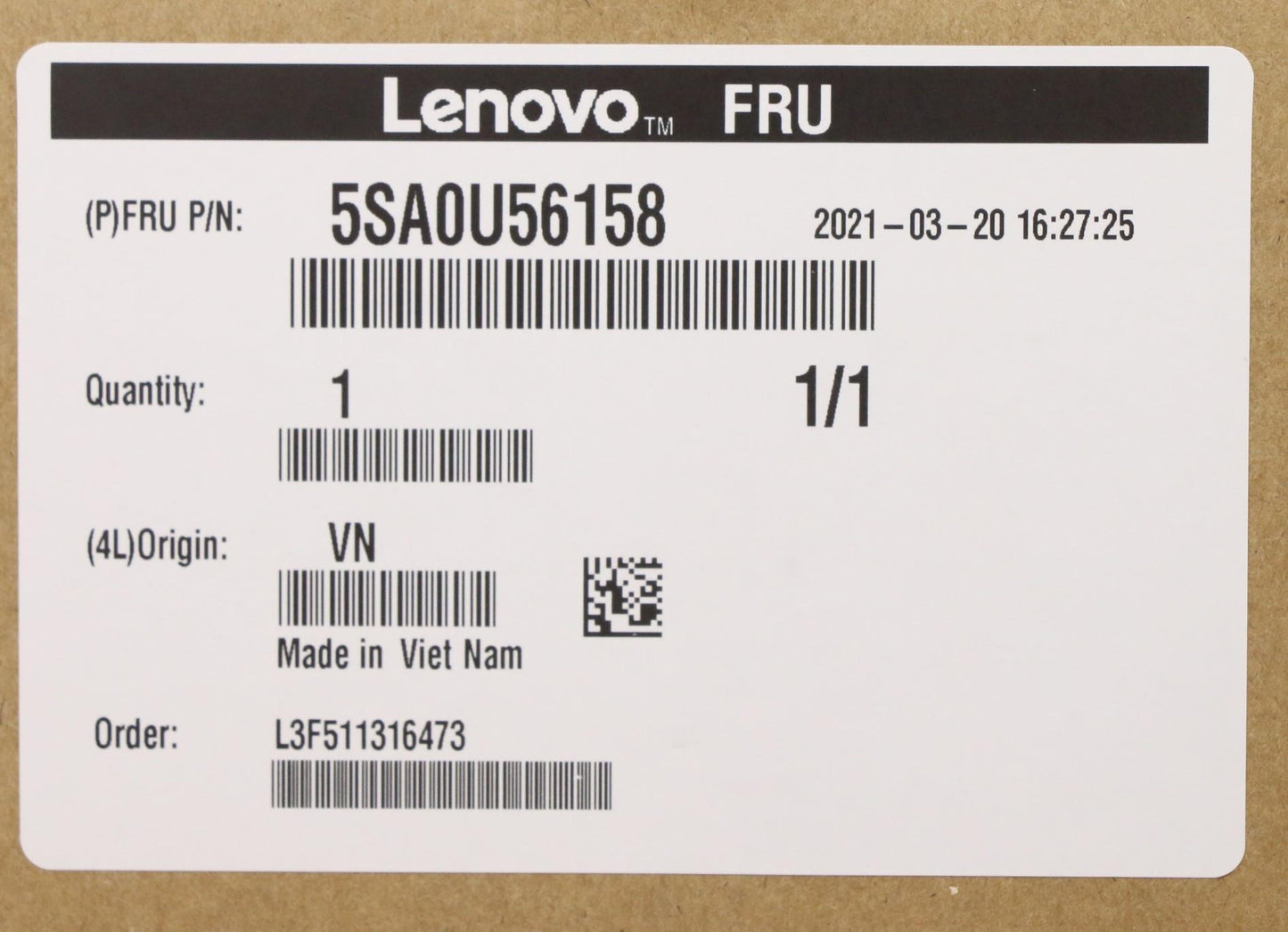 Lenovo Sp Intel G6600 4.2Ghz/2C/4M 58 - 5SA0U56158