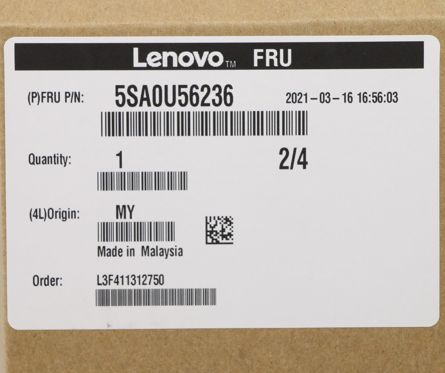 Lenovo Sp Threadripper Pro 3995Wx 2.7 - 5SA0U56236