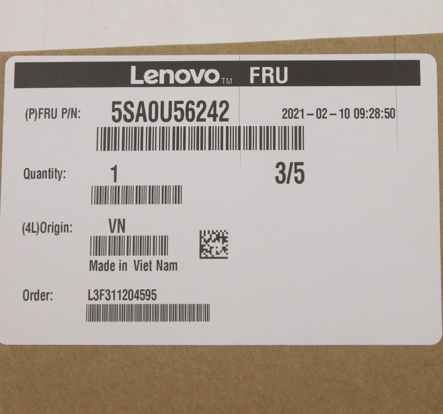 Lenovo Sp Celeron G5905T 3.3G 2C - 5SA0U56242