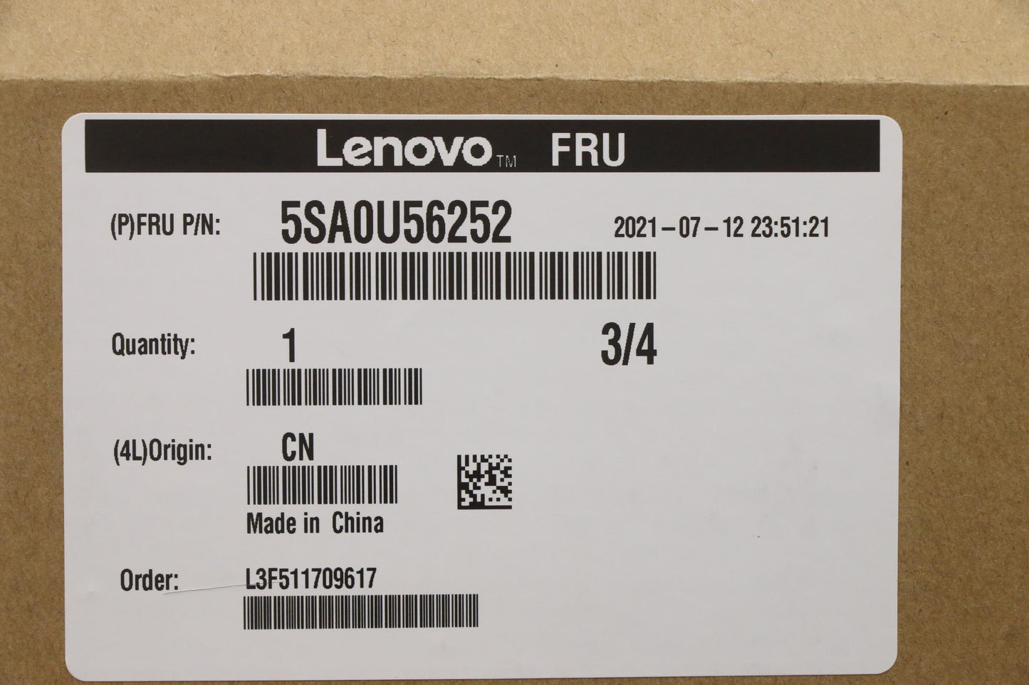 Lenovo Sp Intel I5-11600 2.8Ghz/6C/12 - 5SA0U56252