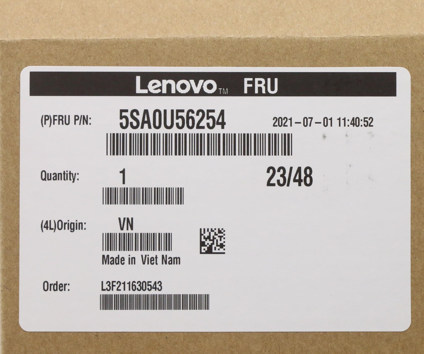 Lenovo (5SA0U56254) Intel i5-11400 Processor, 2.6GHz, 6 Cores