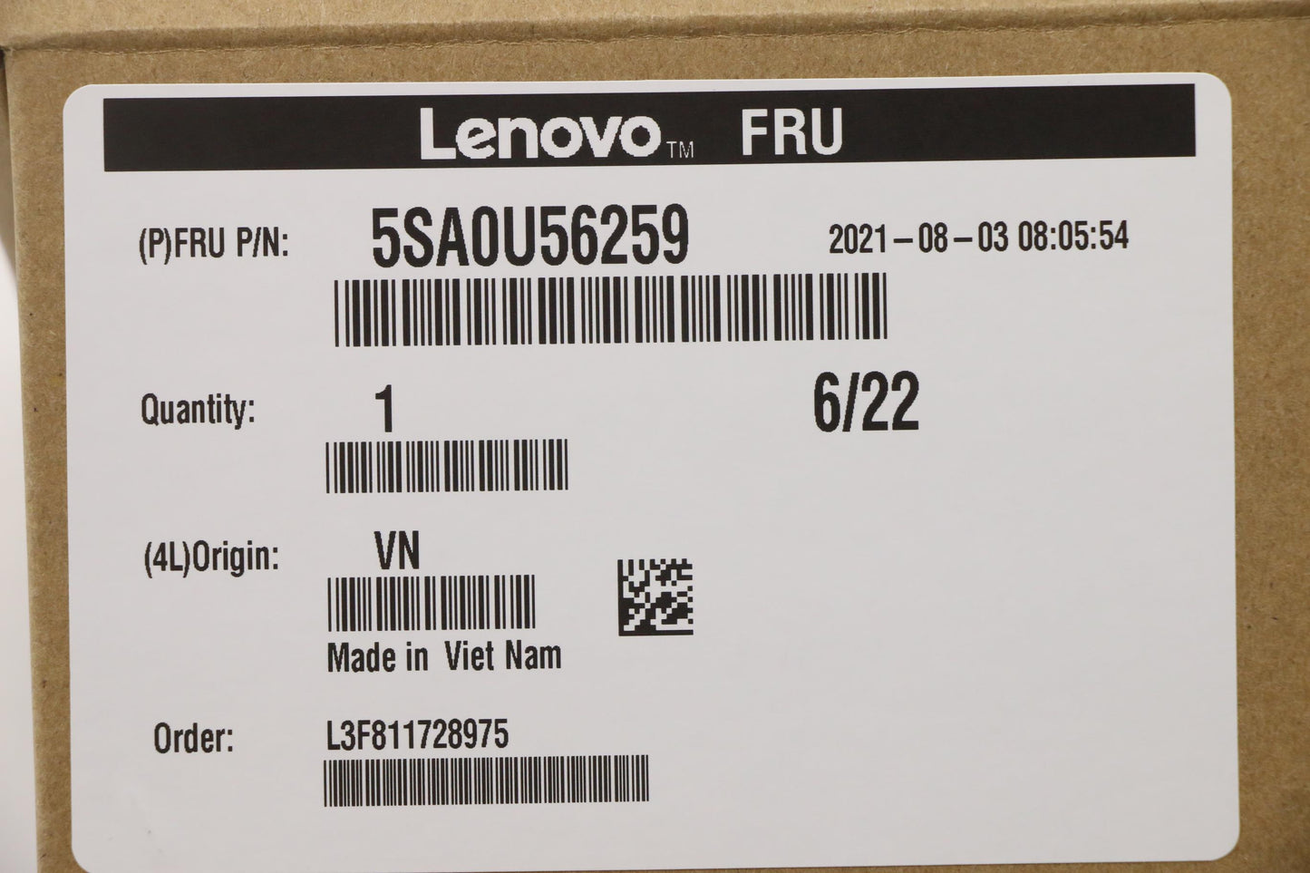 Lenovo Sp Intel I5-11400T 1.3Ghz/6C/1 - 5SA0U56259