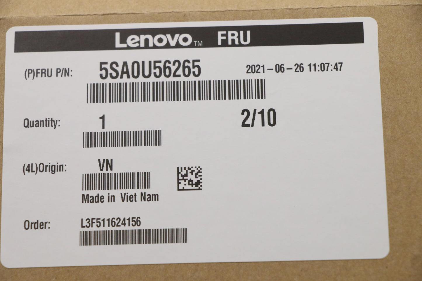 Lenovo Sp Intel I5-11400F 2.6Ghz/6C - 5SA0U56265