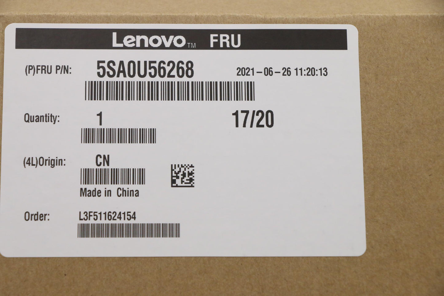 Lenovo Sp Intel I3-10105 3.7Ghz/4C - 5SA0U56268