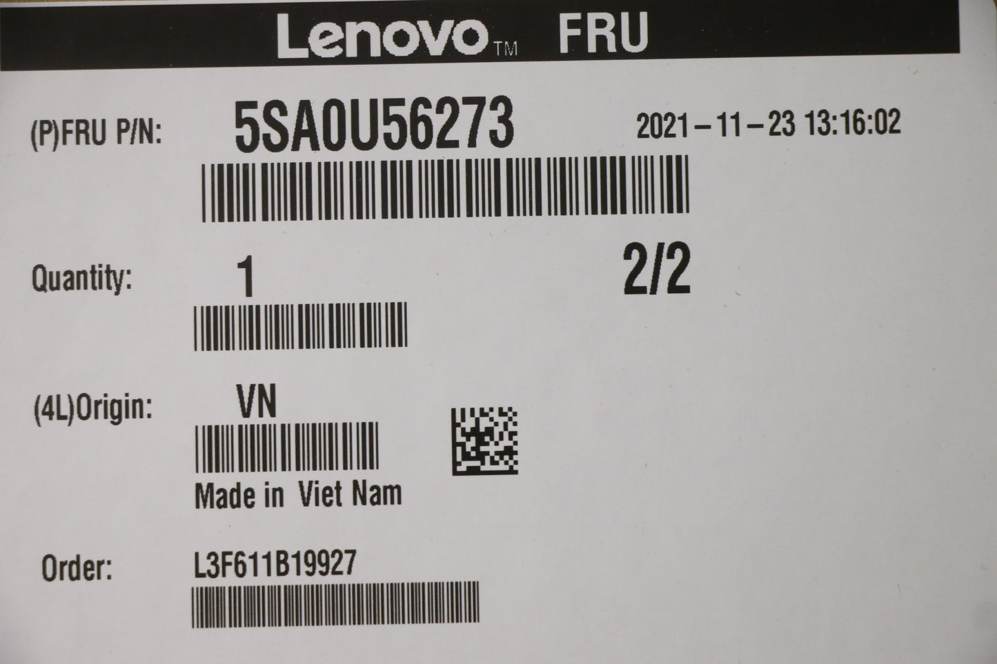 Lenovo Sp Intel I3-10305T 3.0Ghz/4C/8 - 5SA0U56273