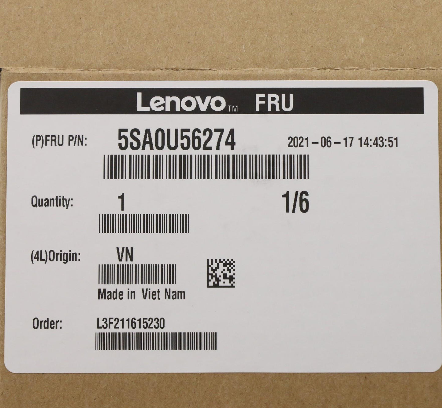 Lenovo (5SA0U56274) Intel Processor, i3-10105T, 3.0GHz, 4C/6M, 35W