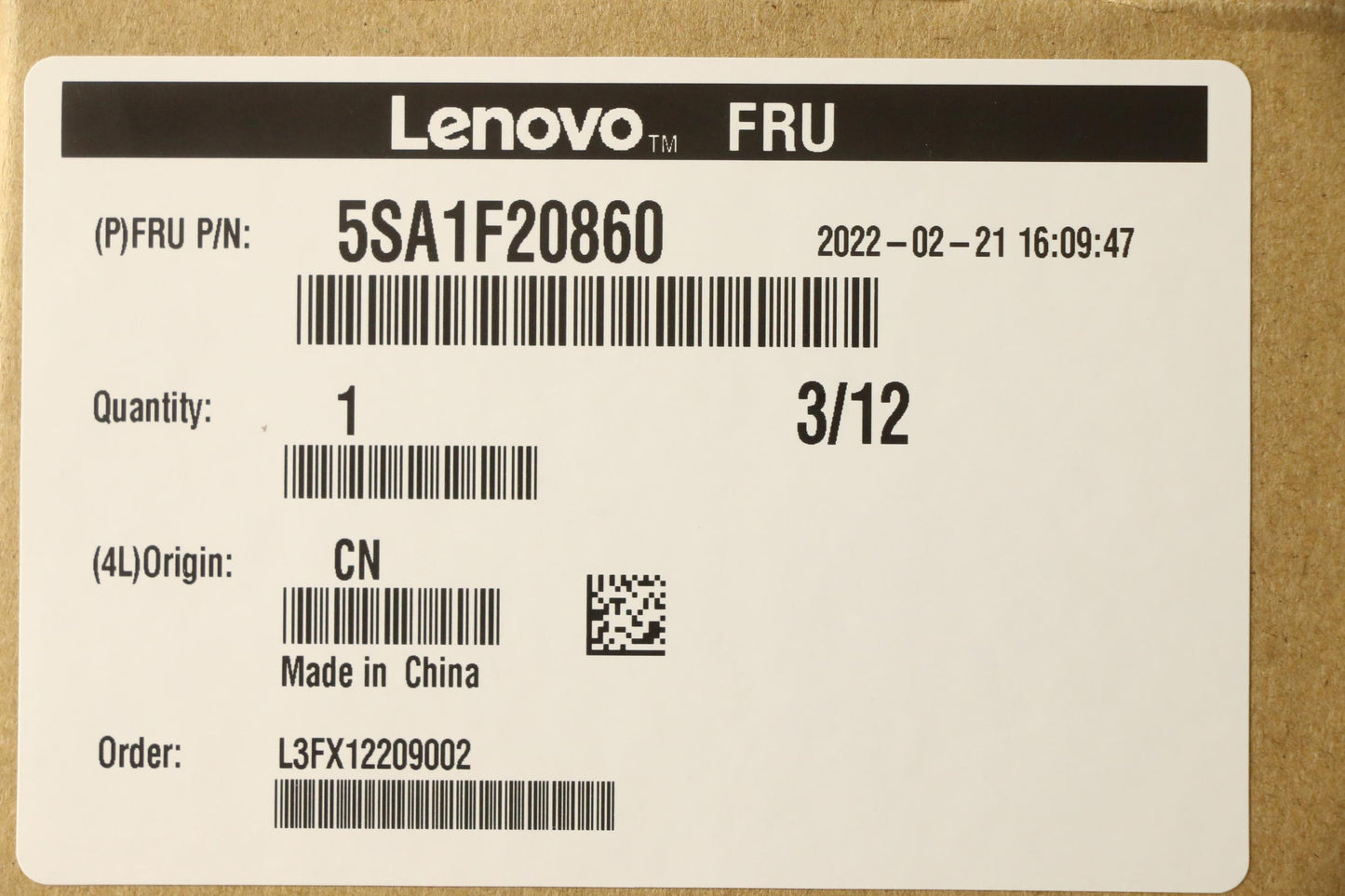 Lenovo Sp Intel I5-12400F 2.5Ghz/6C/1 - 5SA1F20860