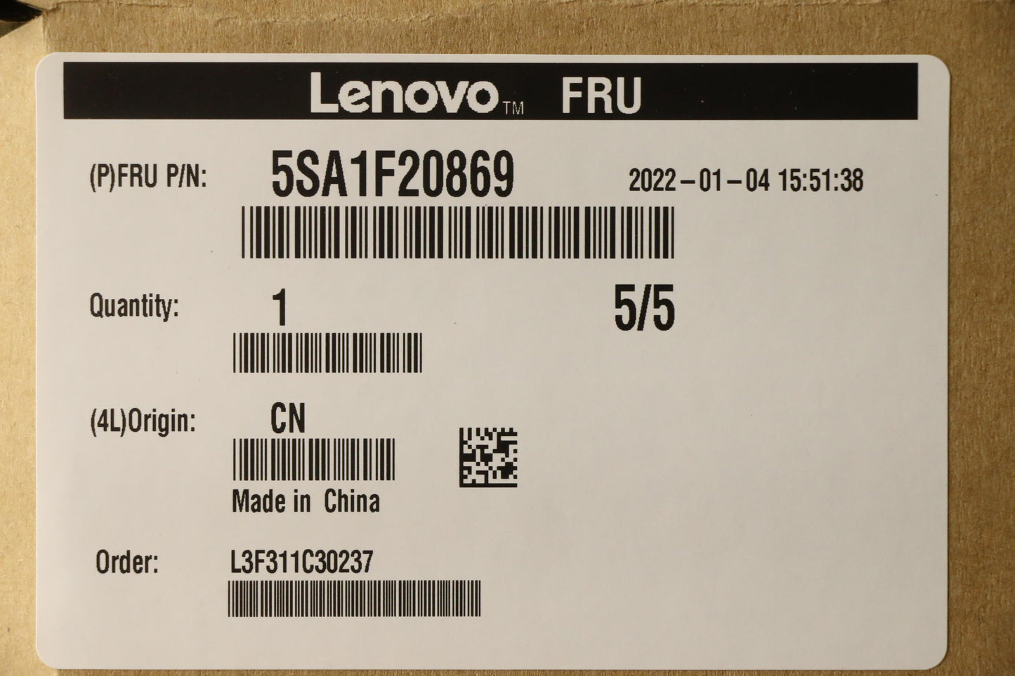 Lenovo Sp Intel Core I3 12100 3.3Ghz - 5SA1F20869