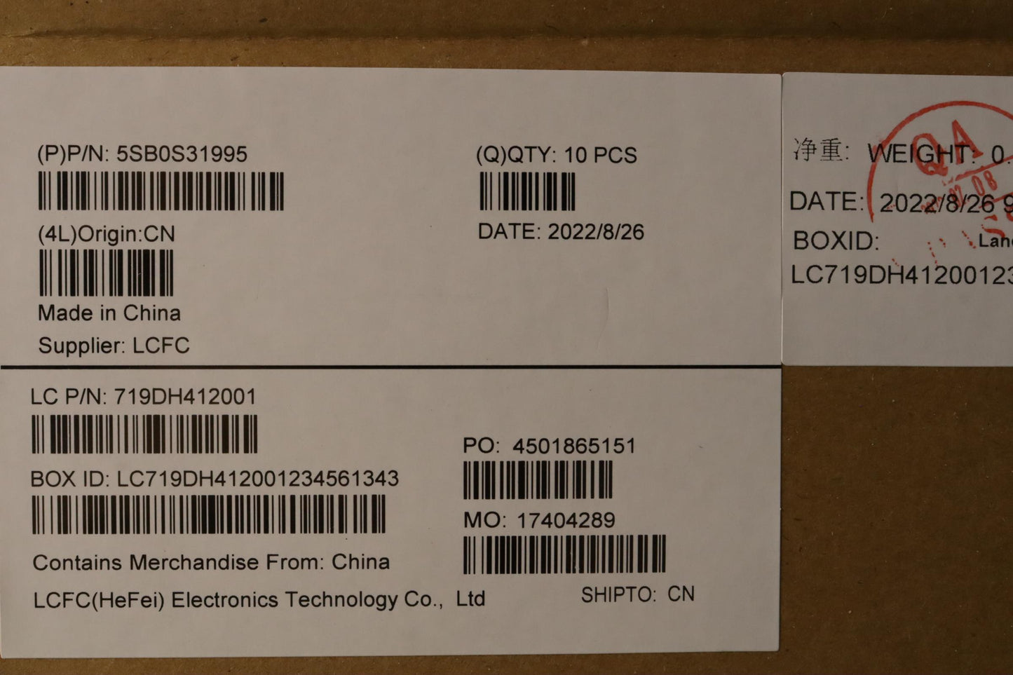 Lenovo Internal Speakers, Left and Right - 5SB0S31995