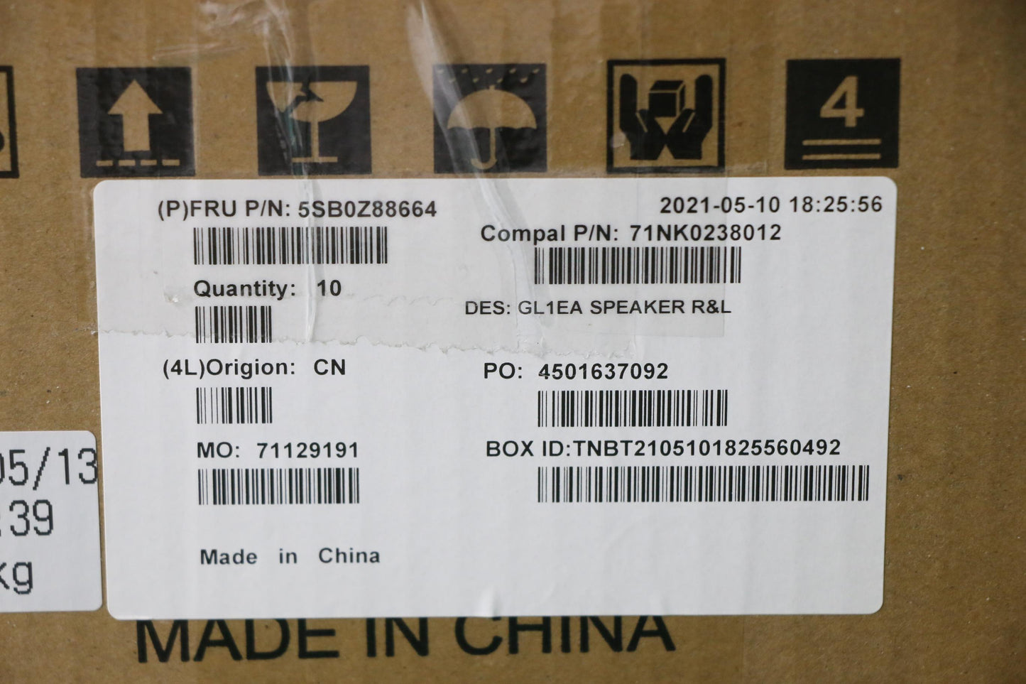 Lenovo Speakerint Fru Speakerint R&L - 5SB0Z88664