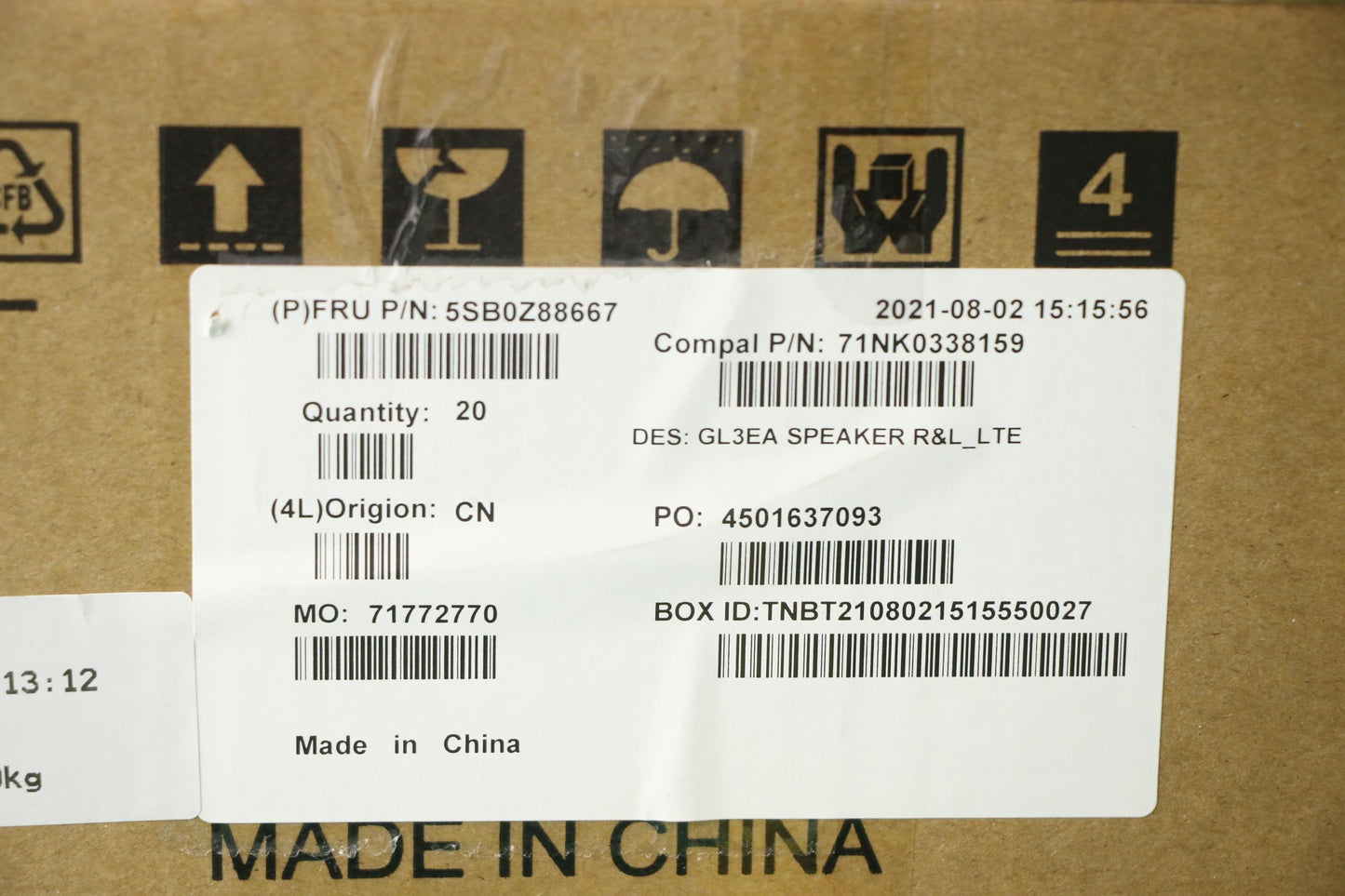 Lenovo Speakerint Fru Speakerint R&L_ - 5SB0Z88667