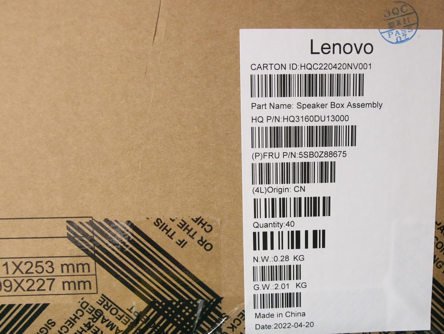 Lenovo Speakerint Fru Speaker L+R - 5SB0Z88675