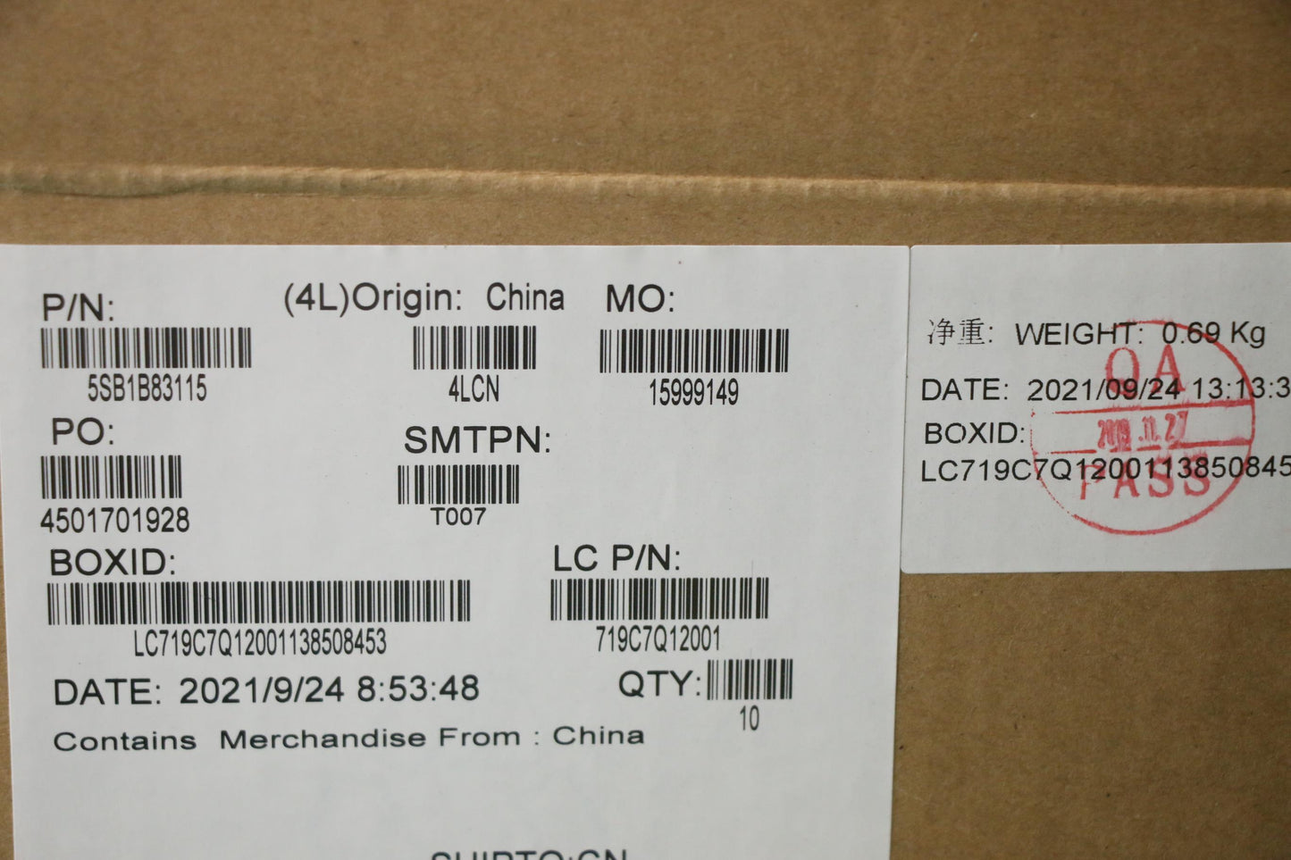 Lenovo Speakerint Fru Spk Tb14P 3411 - 5SB1B83115