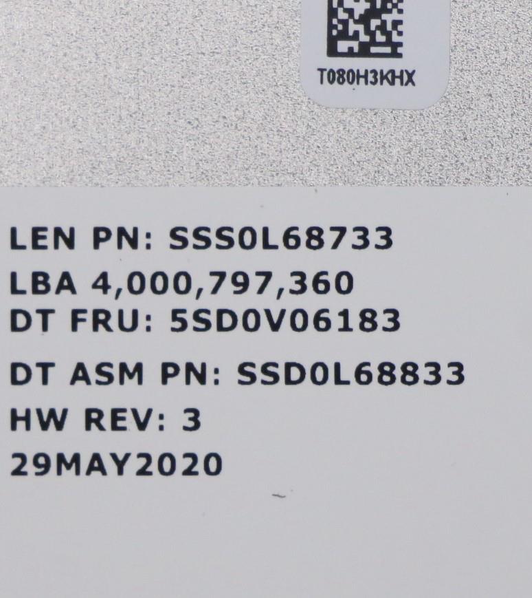 Lenovo Ssd Asm 2Tb 2.5 7Mm Sata Mic - 5SD0V06183