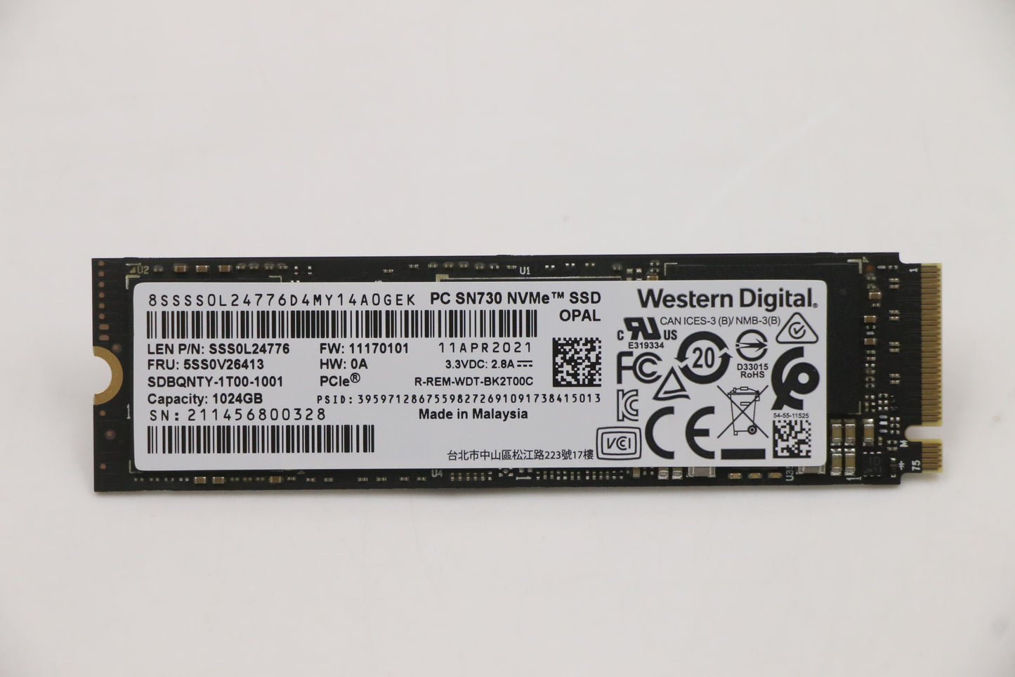Lenovo Ssd_Asm Ssd,1Tbg,M.2,2280,Wd,O - 5SD0Y69836