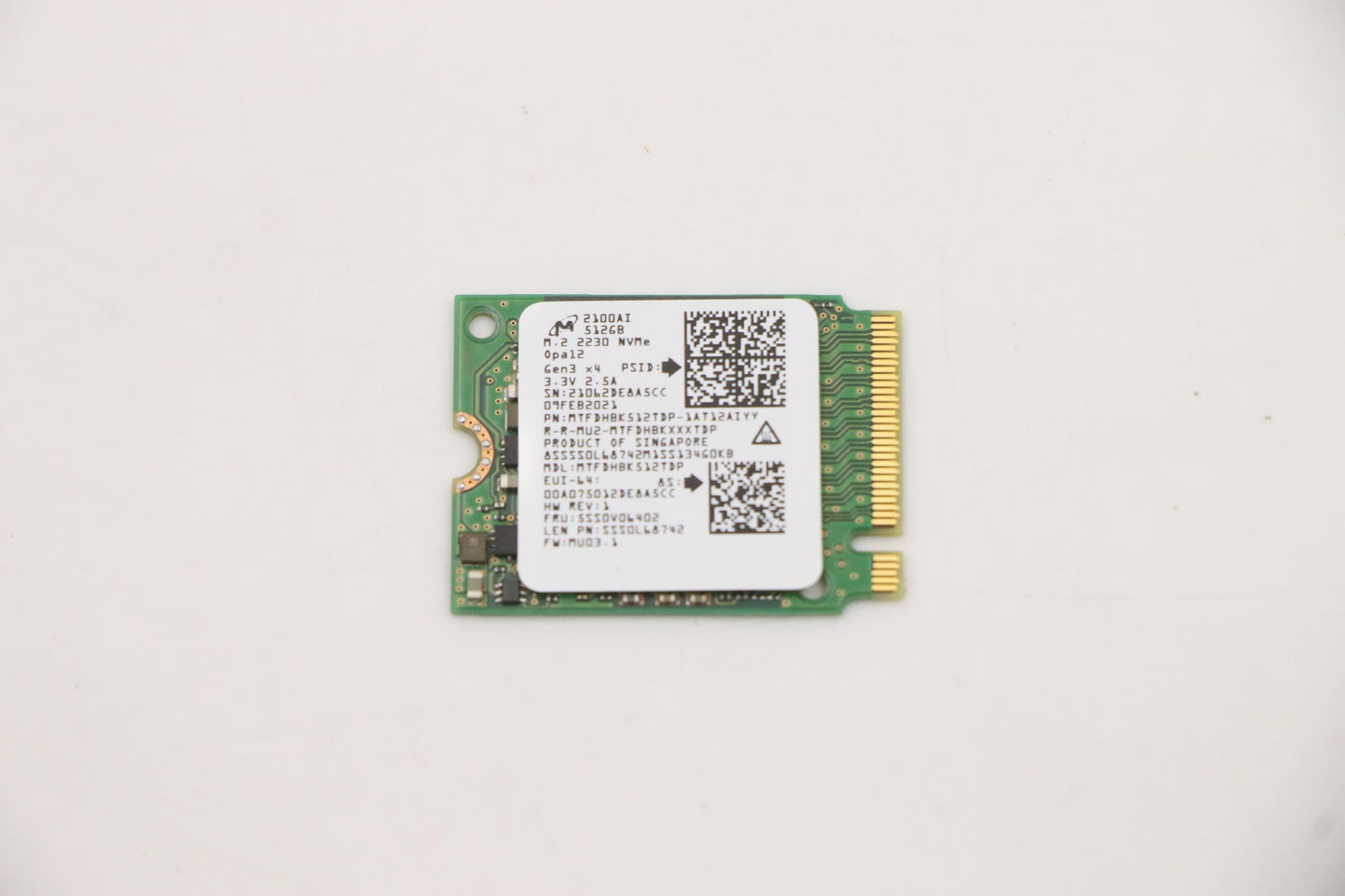 Lenovo Ssd_Asm 512G,M.2 2230,Pcie3X4 - 5SS0V06402