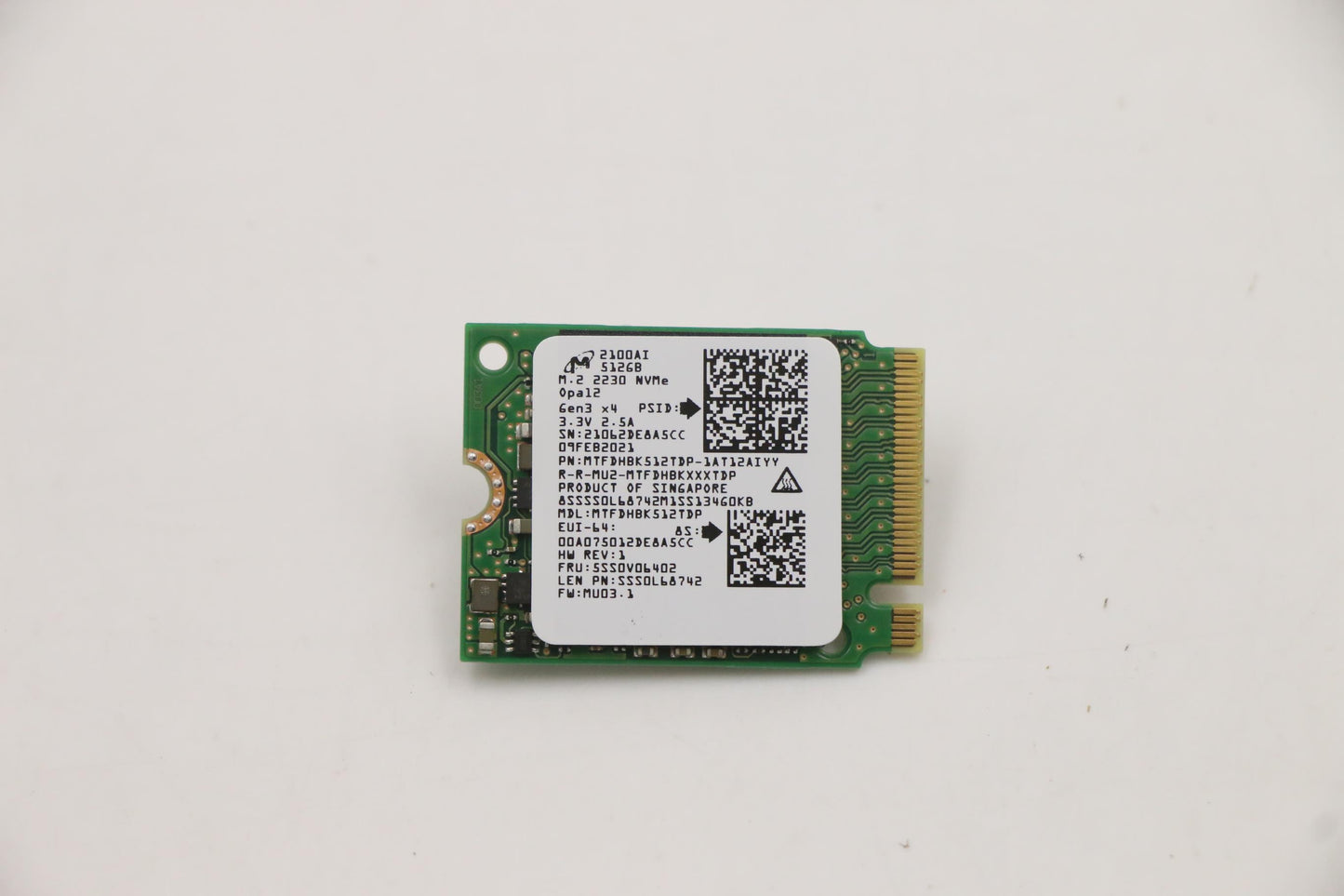 Lenovo Ssd_Asm 512G,M.2 2230,Pcie3X4 - 5SS0V06402