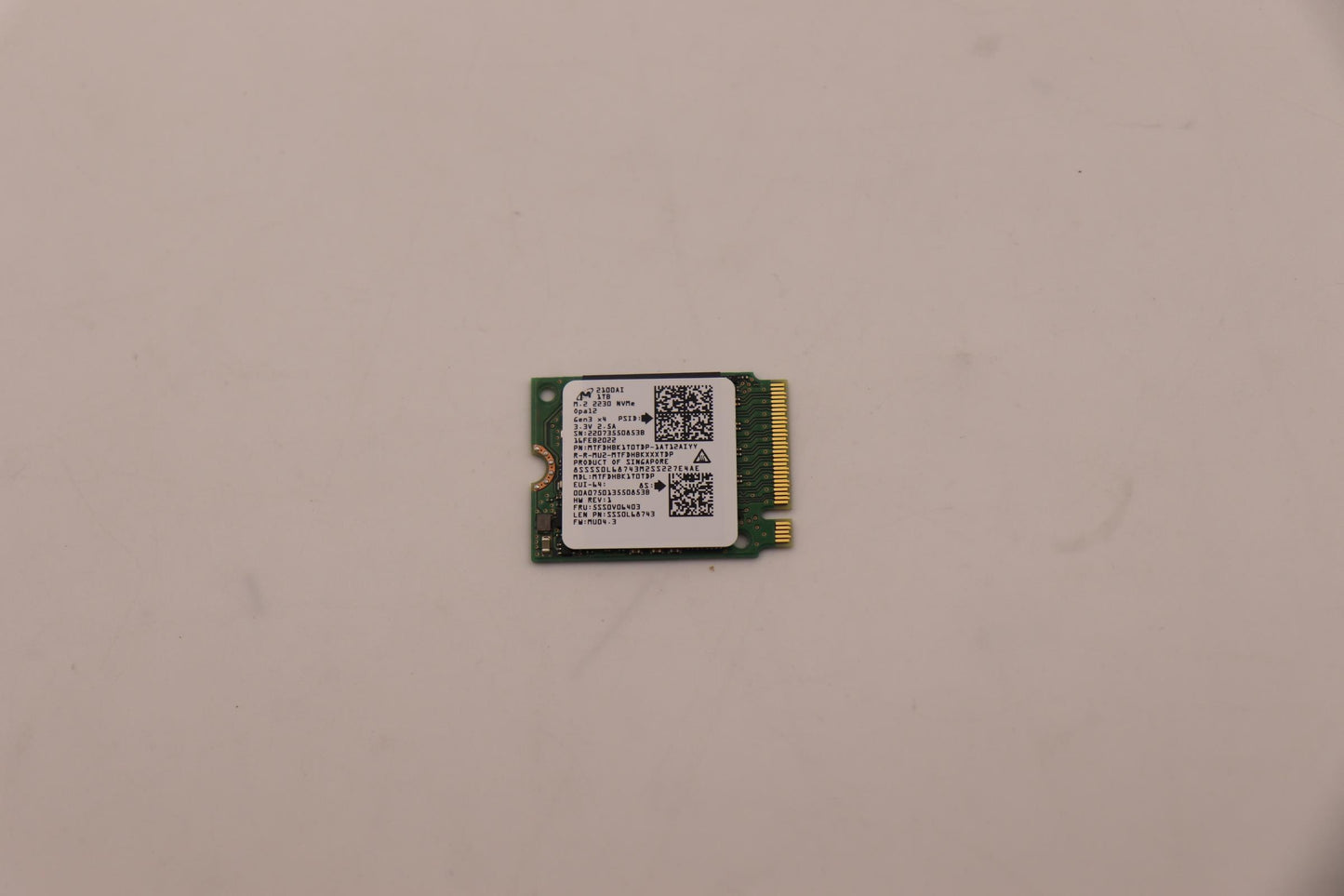 Lenovo Ssd_Asm 1T,M.2 2230,Pcie3X4,Mi - 5SS0V06403