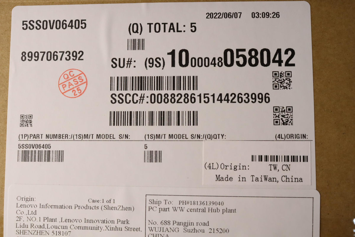Lenovo Ssd_Asm 512G,M.2 2230,Pcie3X2, - 5SS0V06405