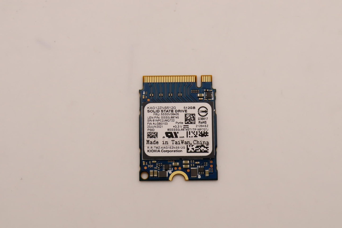 Lenovo Ssd_Asm 512G,M.2 2230,Pcie3X2, - 5SS0V06405