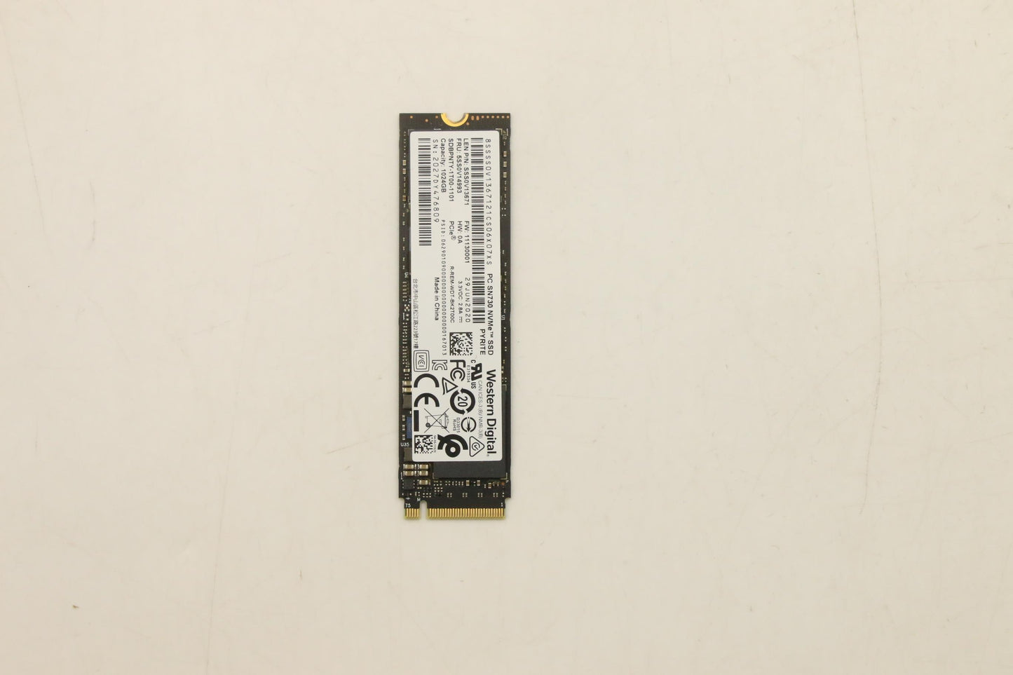 Lenovo (5SS0V14993) SSD, 1TB, M.2, 2280, PCIe 3x4, STD, WD