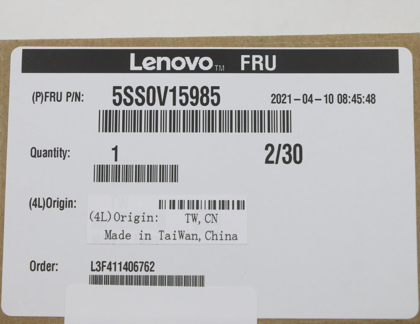 Lenovo (5SS0V15985) - SSD 128GB, M.2, 2242, PCIE3X2, STD, LITEON