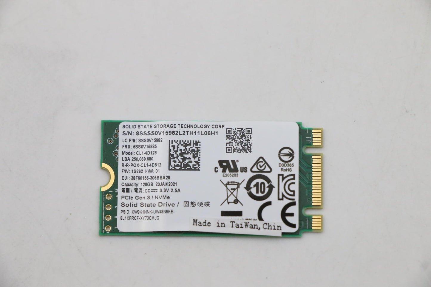 Lenovo (5SS0V15985) - SSD 128GB, M.2, 2242, PCIE3X2, STD, LITEON