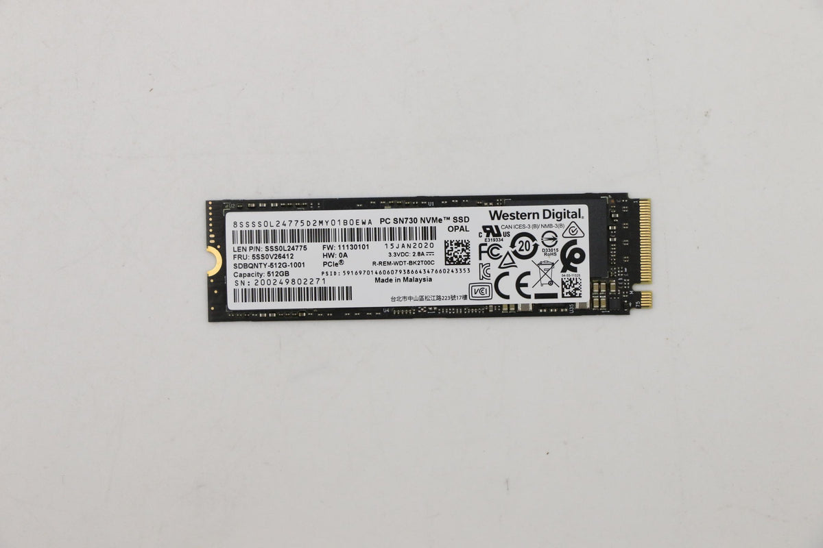 Lenovo 20N20042US Thinkpad T490 (Type 20N2, 20N3) Laptop SSD 512GB 