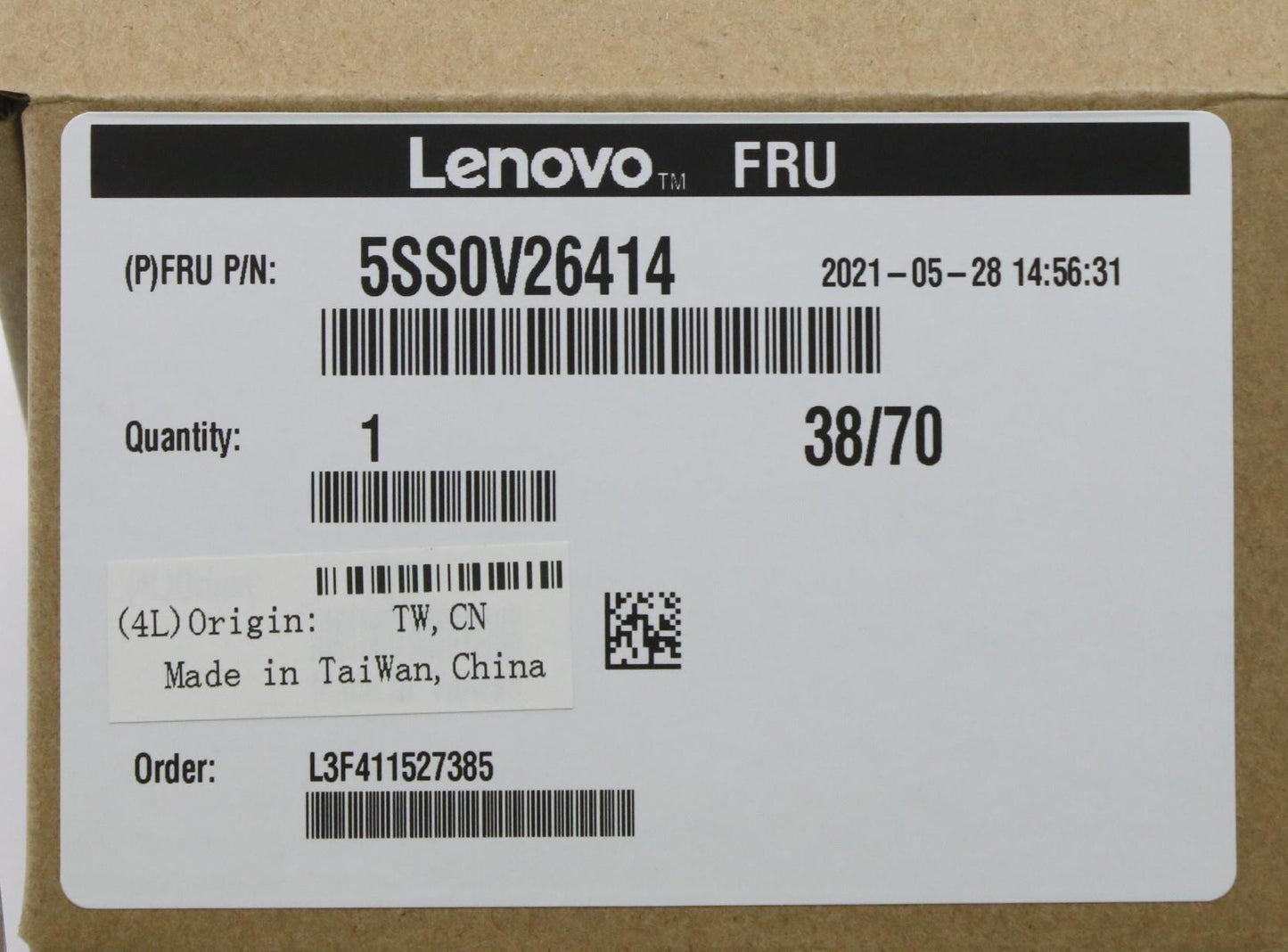 Lenovo SSD 128G, M.2, 2242, PCIe 3x2, STD, KIOXIA - 5SS0V26414